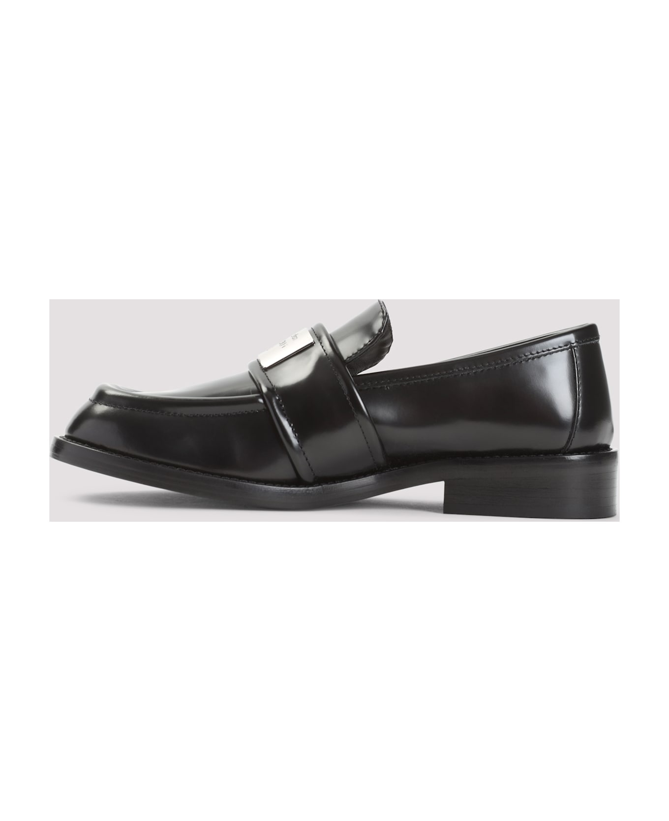 Black Leather Loafers - 4