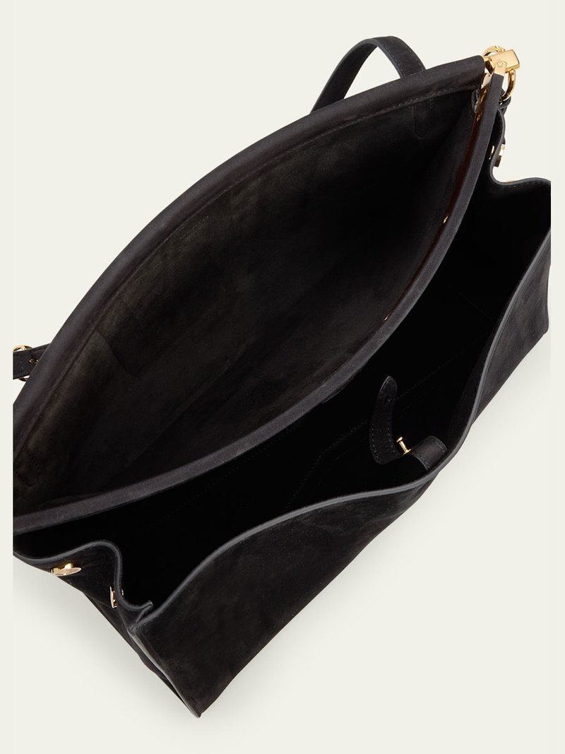 Le Click Large East-West Suede Shoulder Bag 4
