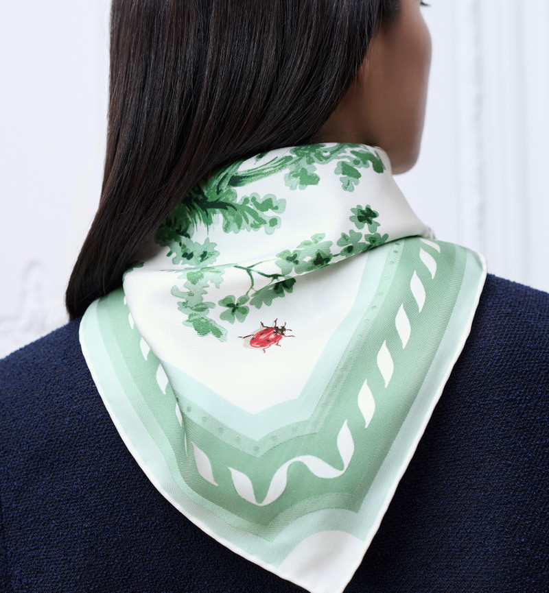 Dior Toile de Jouy Clover 90 Square Scarf outlook
