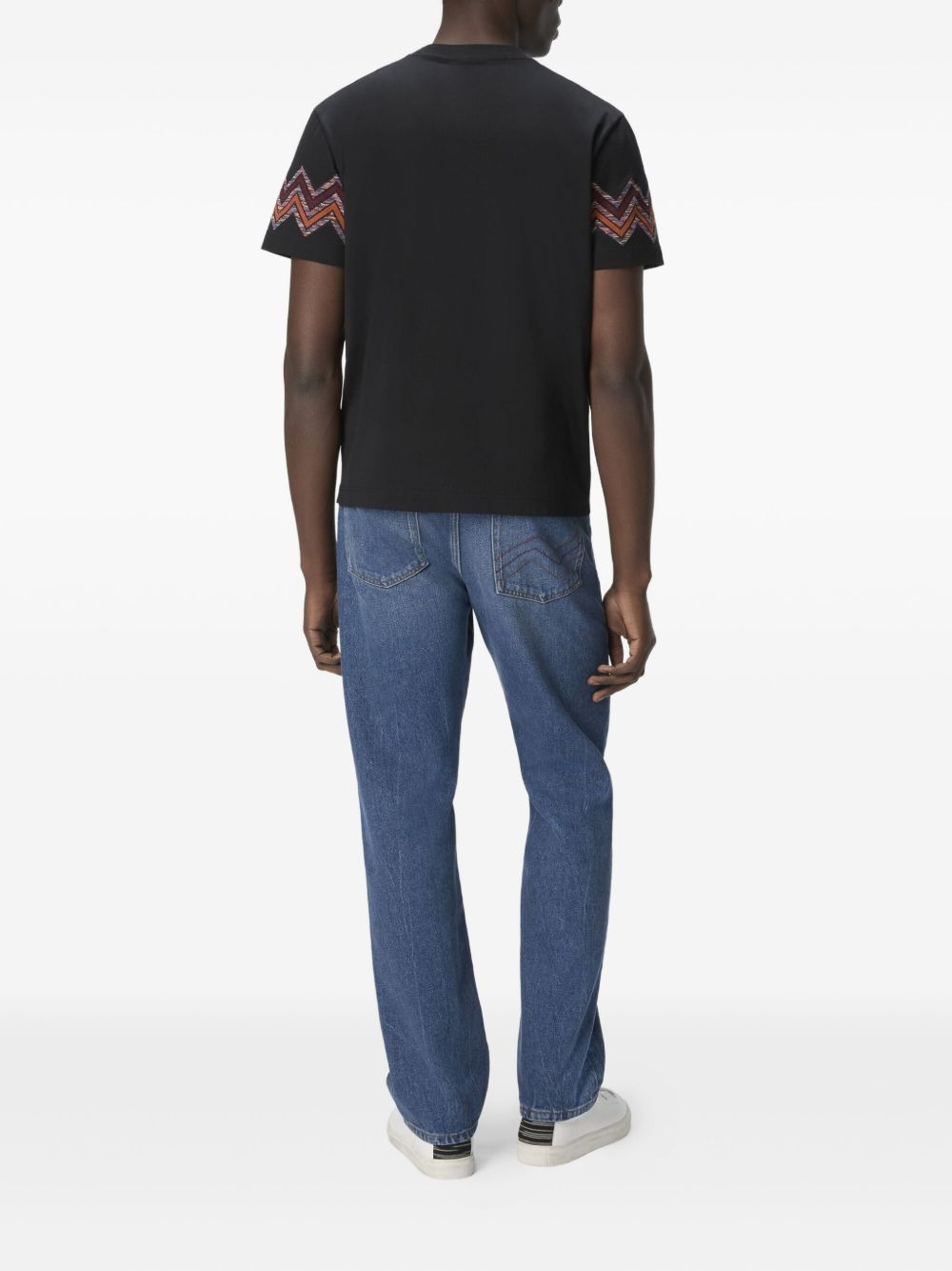 zigzag-print short-sleeved T-shirt - 3