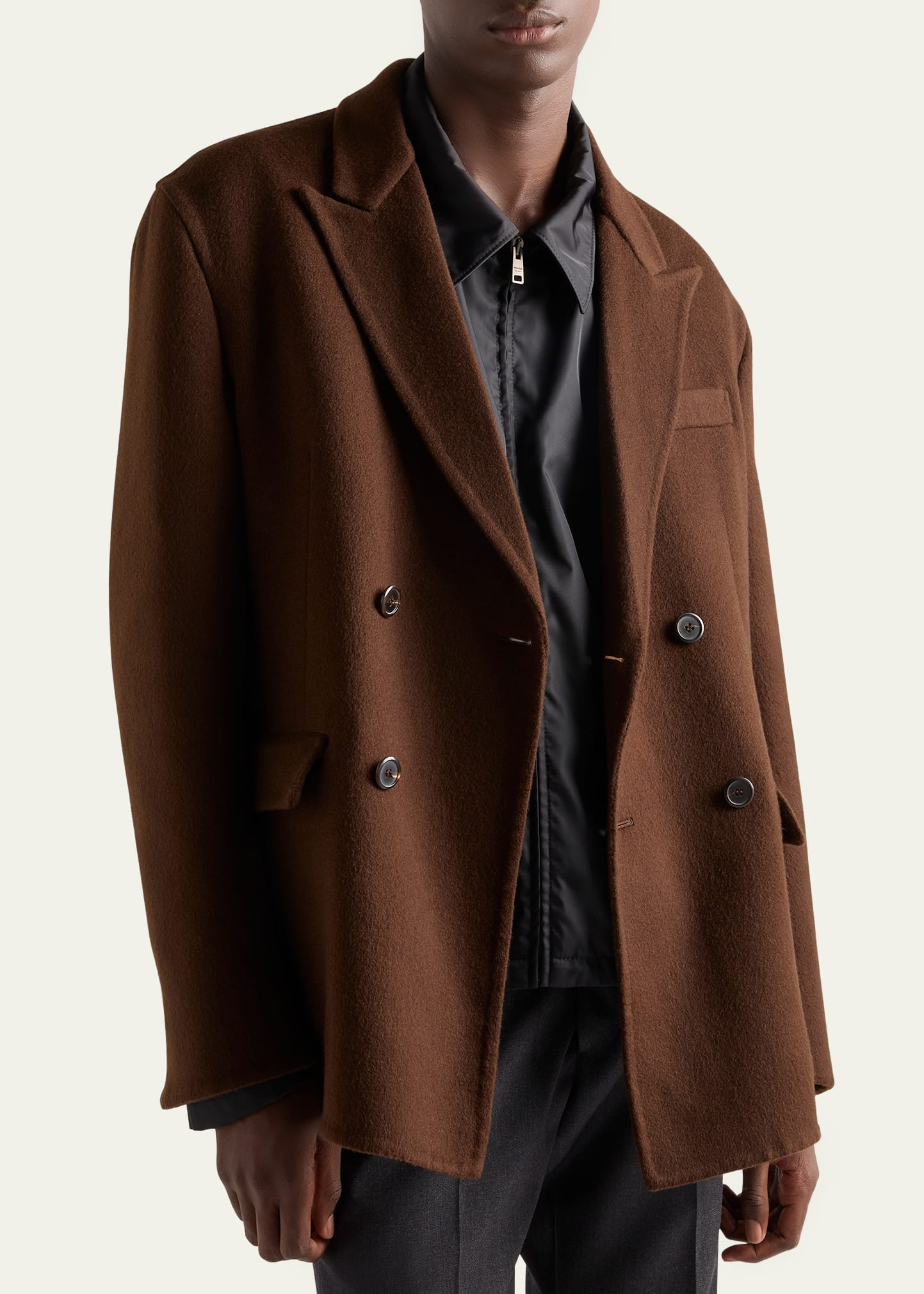 Men's Double-Breasted Cashmere Blazer - 4