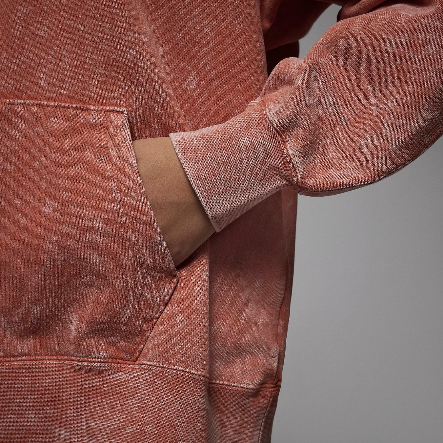 (WMNS) Air Jordan Flight Fleece Hoodie 'Rust' DX0443-812 - 2