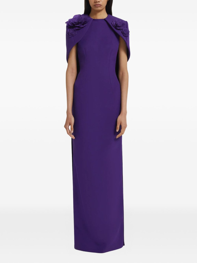 Safiyaa Lennox floral-appliqué maxi dress outlook