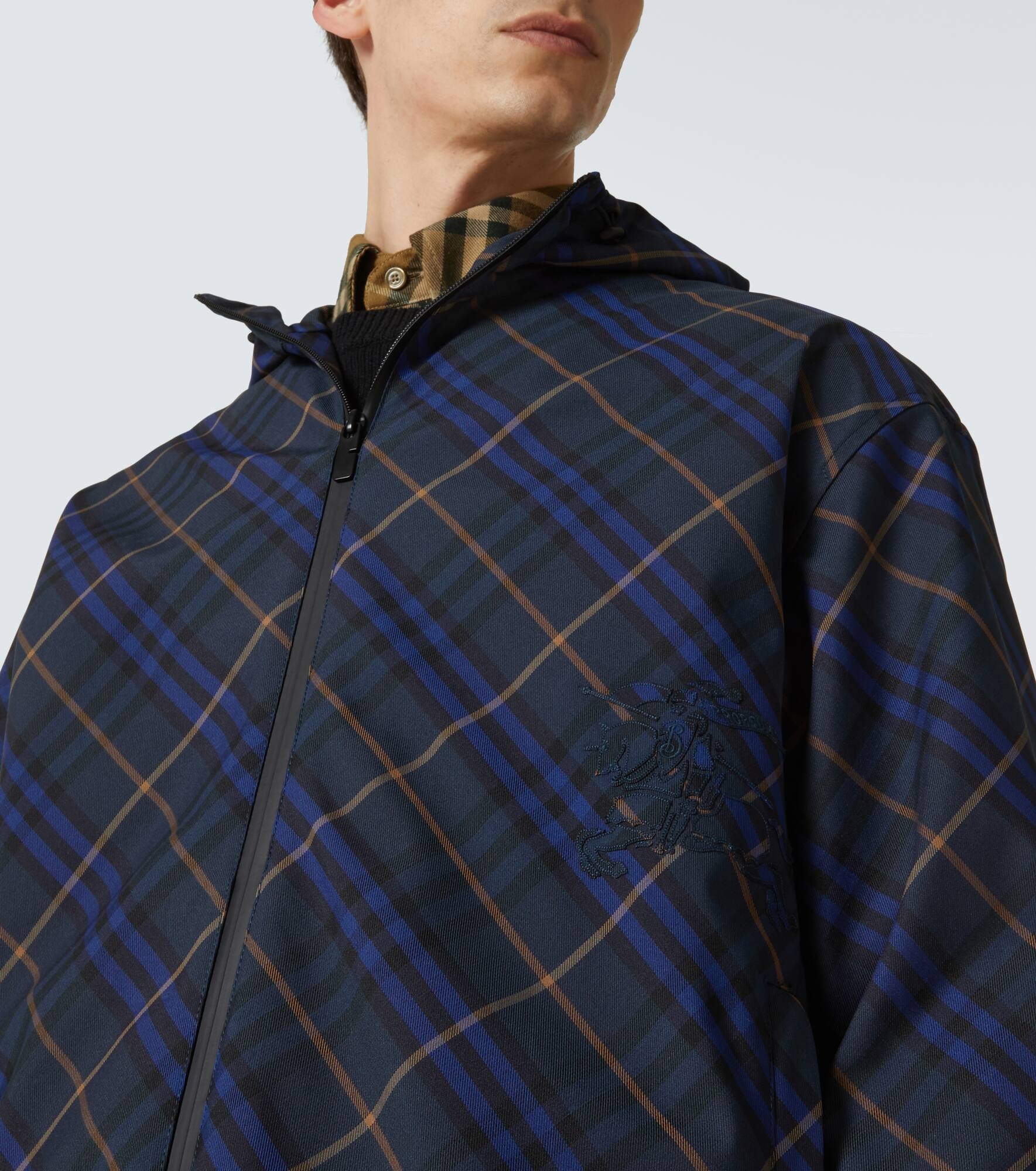 Checked windbreaker jacket - 6