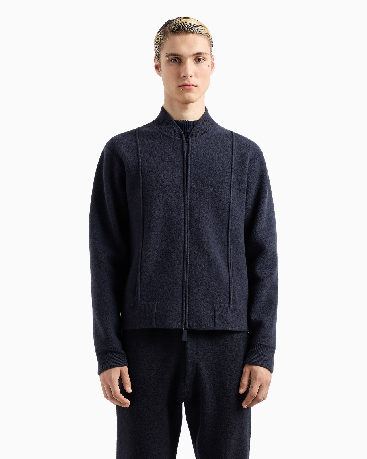 ICON ZIPPED BLOUSON IN A VIRGIN-WOOL KNIT - 2