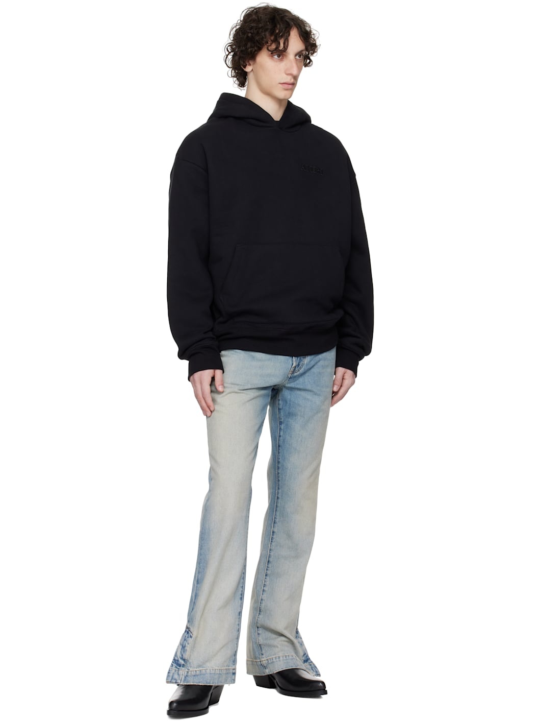 Black 'Amiri' Oversized Hoodie - 4