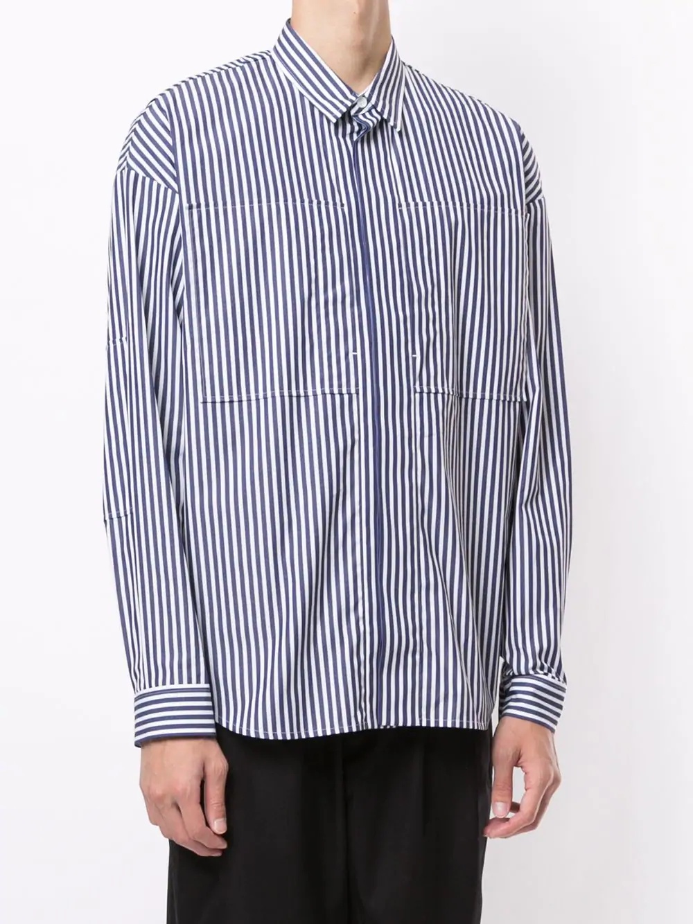 striped long-sleeved shirt - 3