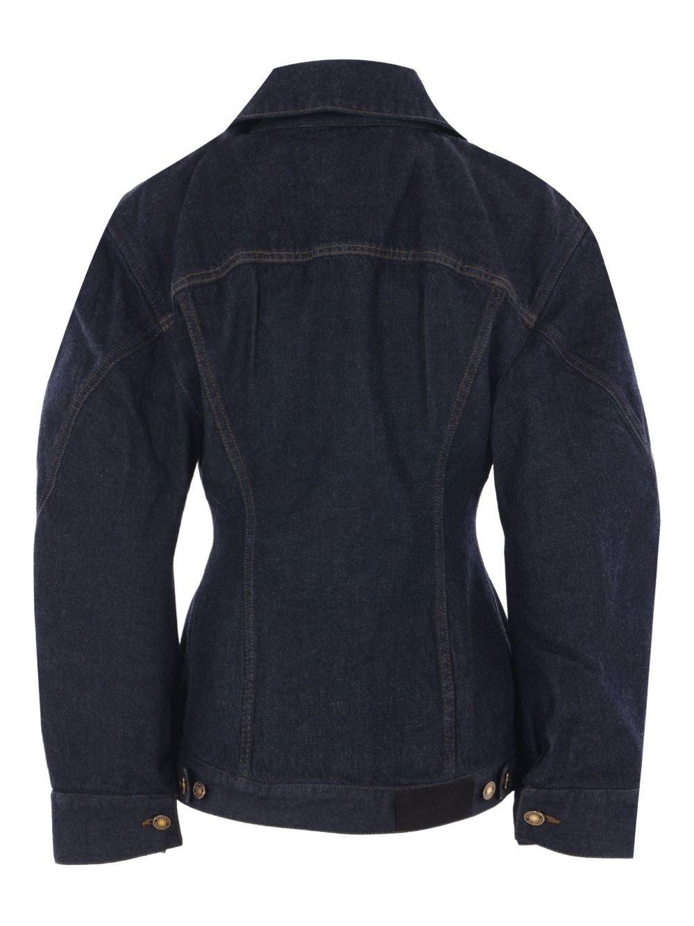 puffed-sleeve denim jacket - 2