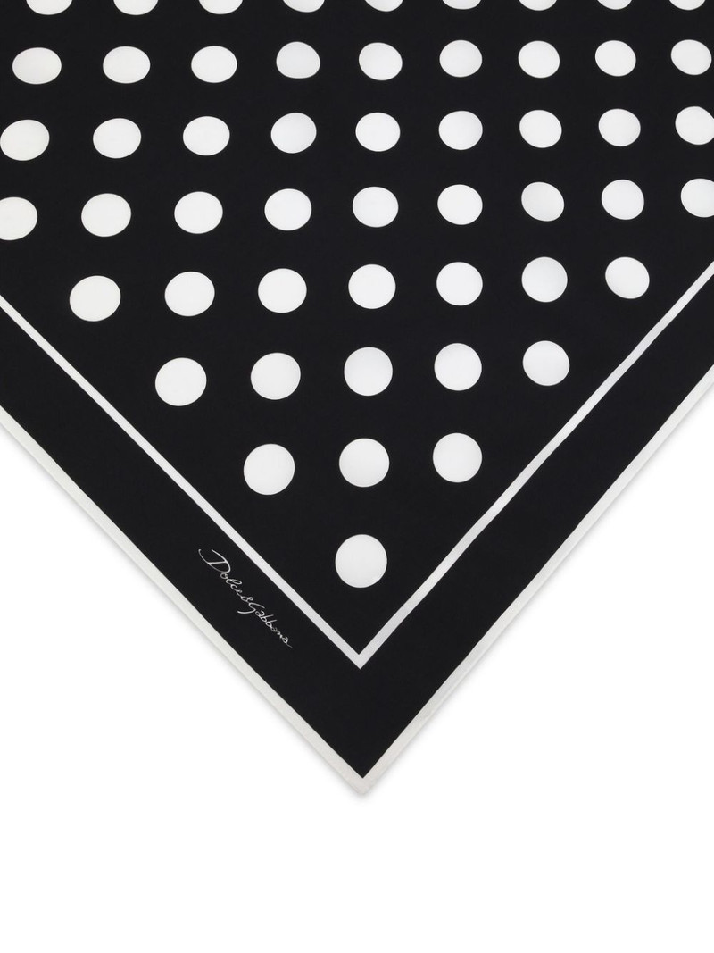 Dolce & Gabbana polka-dot cotton scarf outlook
