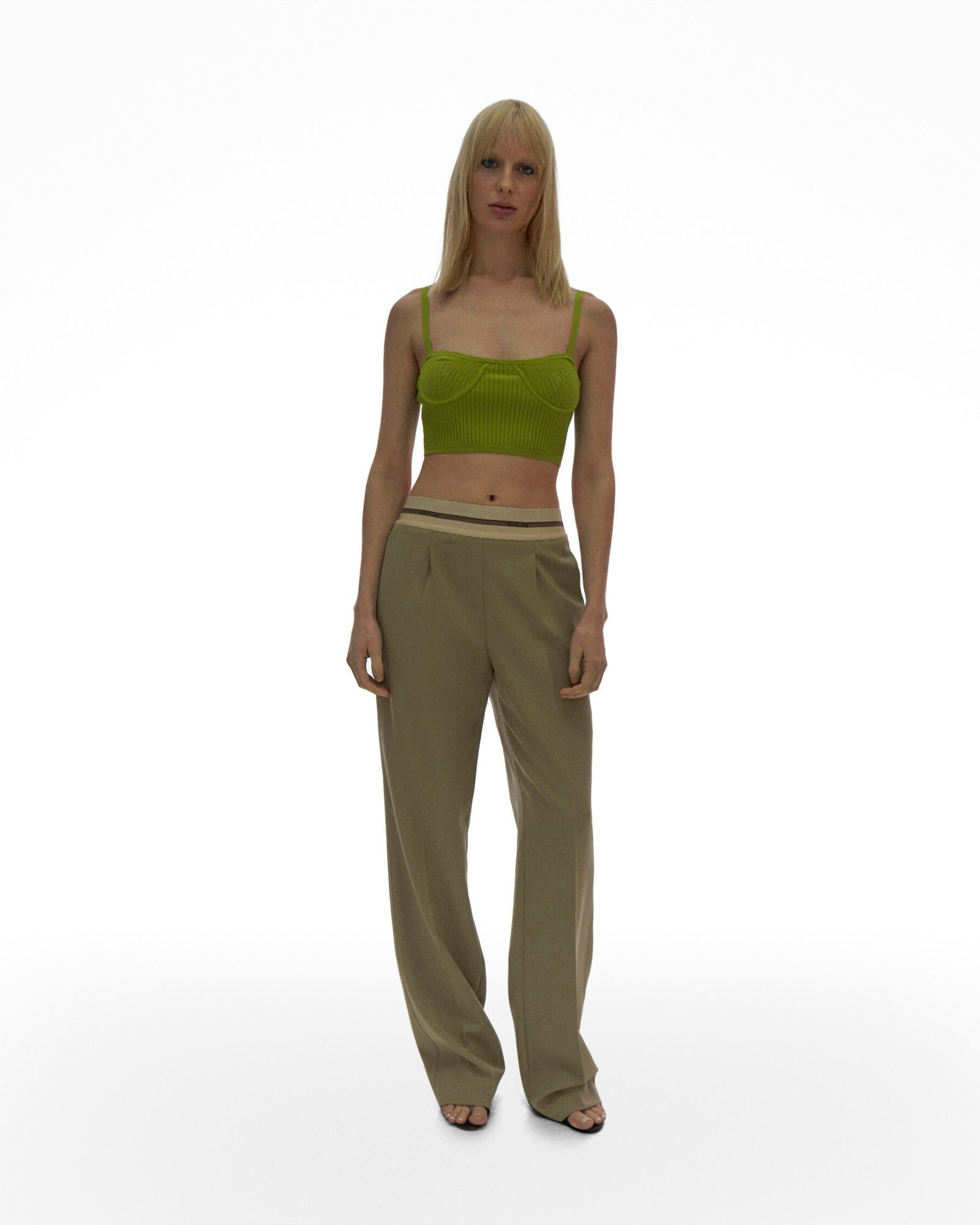 RIB EYELET BRALETTE - 2