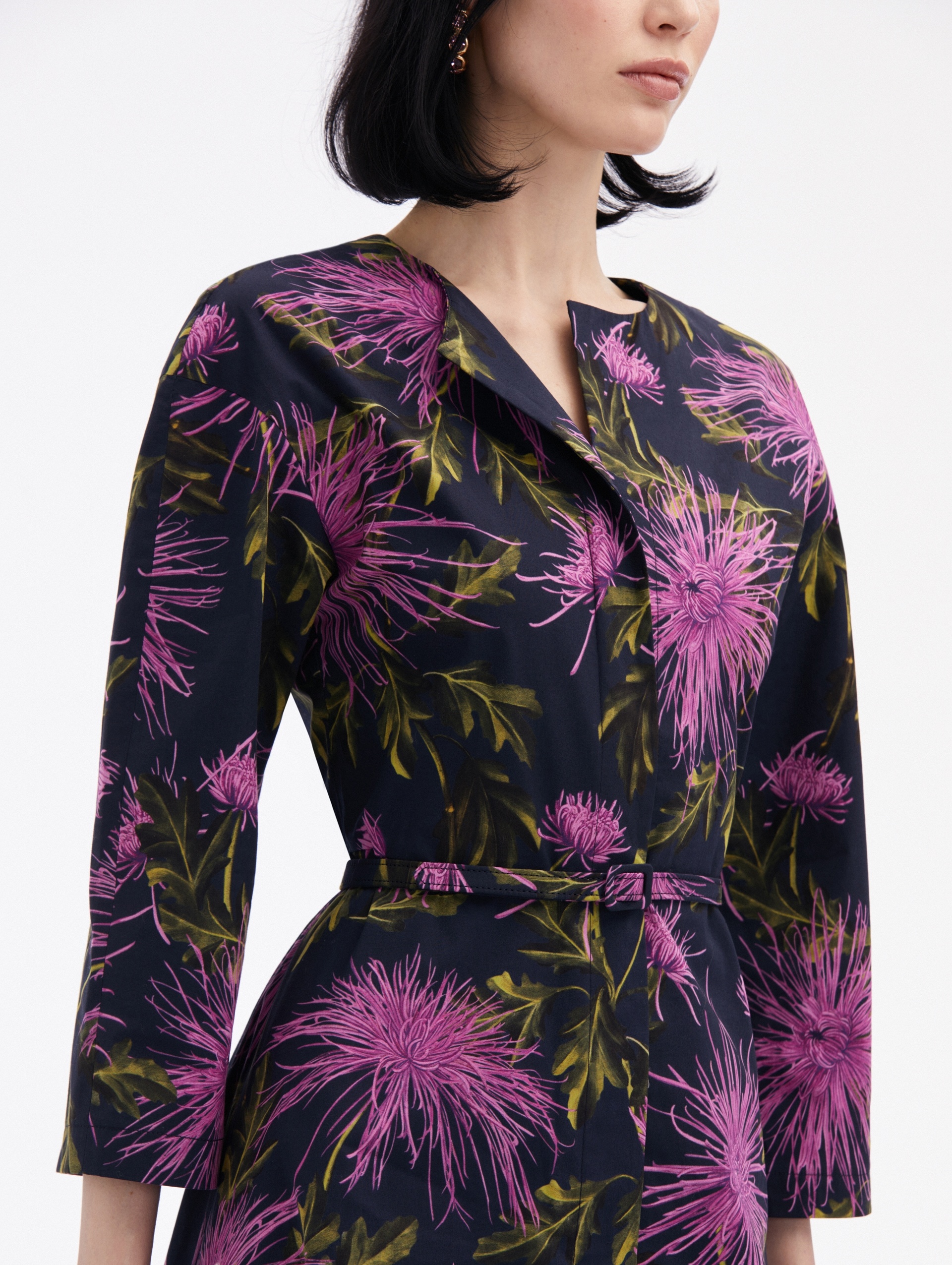 CHRYSANTHEMUM COTTON POPLIN DRESS - 4