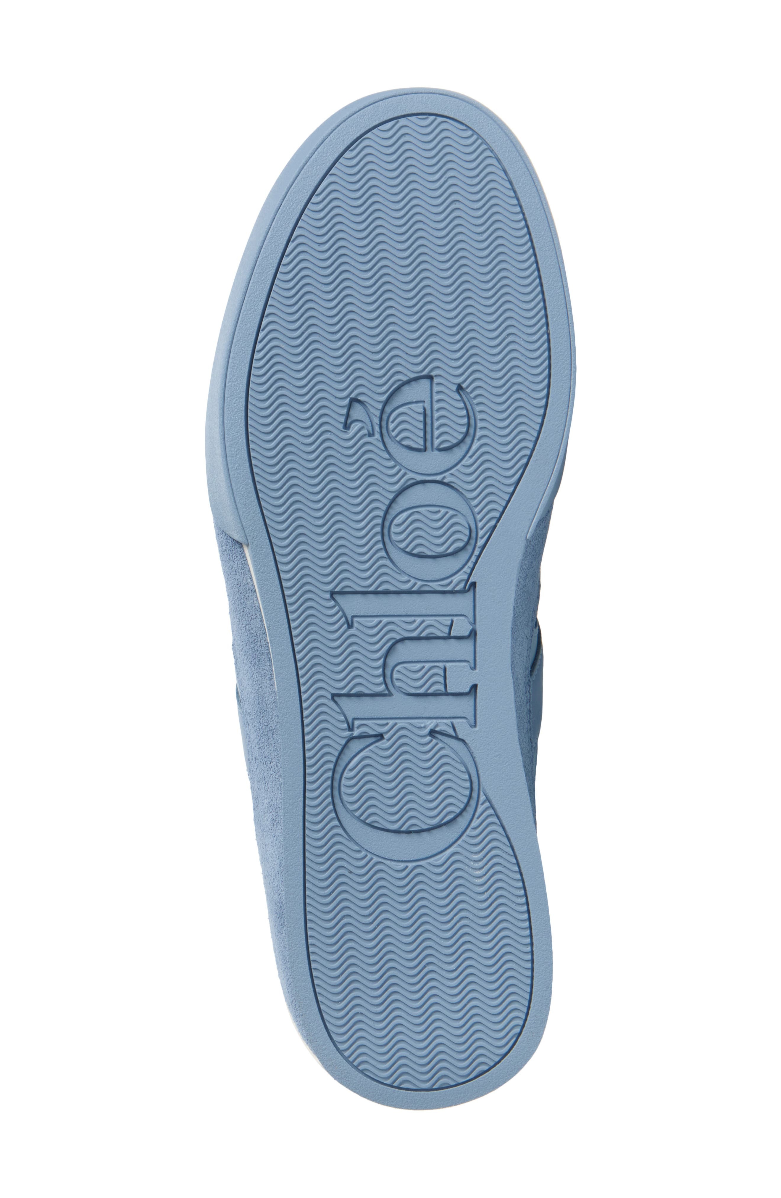 Chloé Kick Leather & Mesh Sneaker in Pearl Blue at Nordstrom - 6