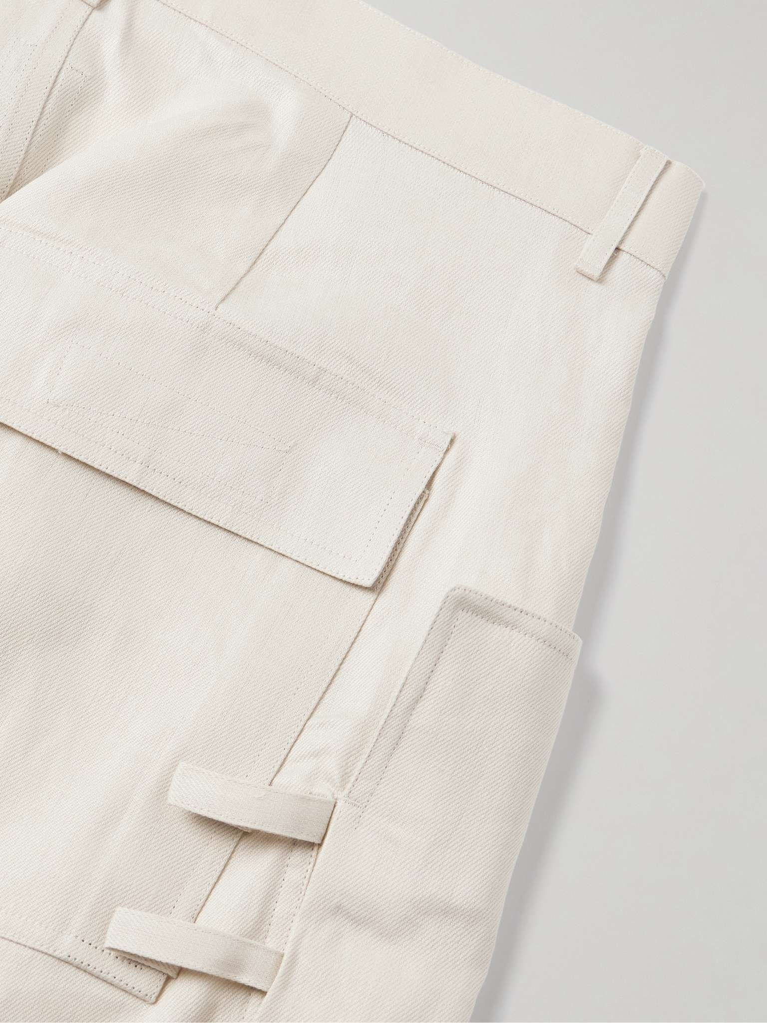 Stefan Wide-Leg Linen Cargo Trousers - 5