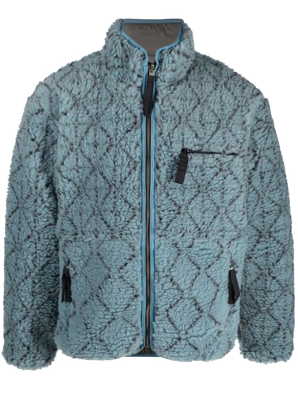 Sashiko reversible fleece jacket - 1