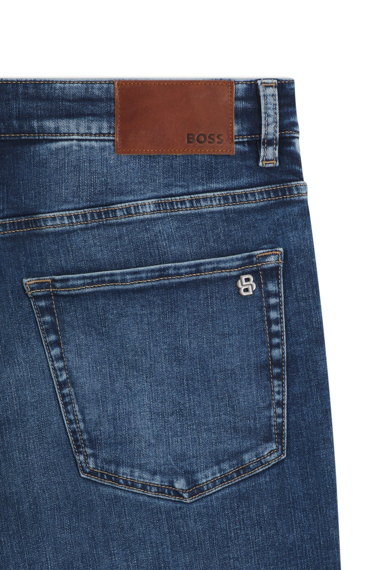 MAINE REGULAR-FIT JEANS IN BLUE SUPER-STRETCH DENIM - 6