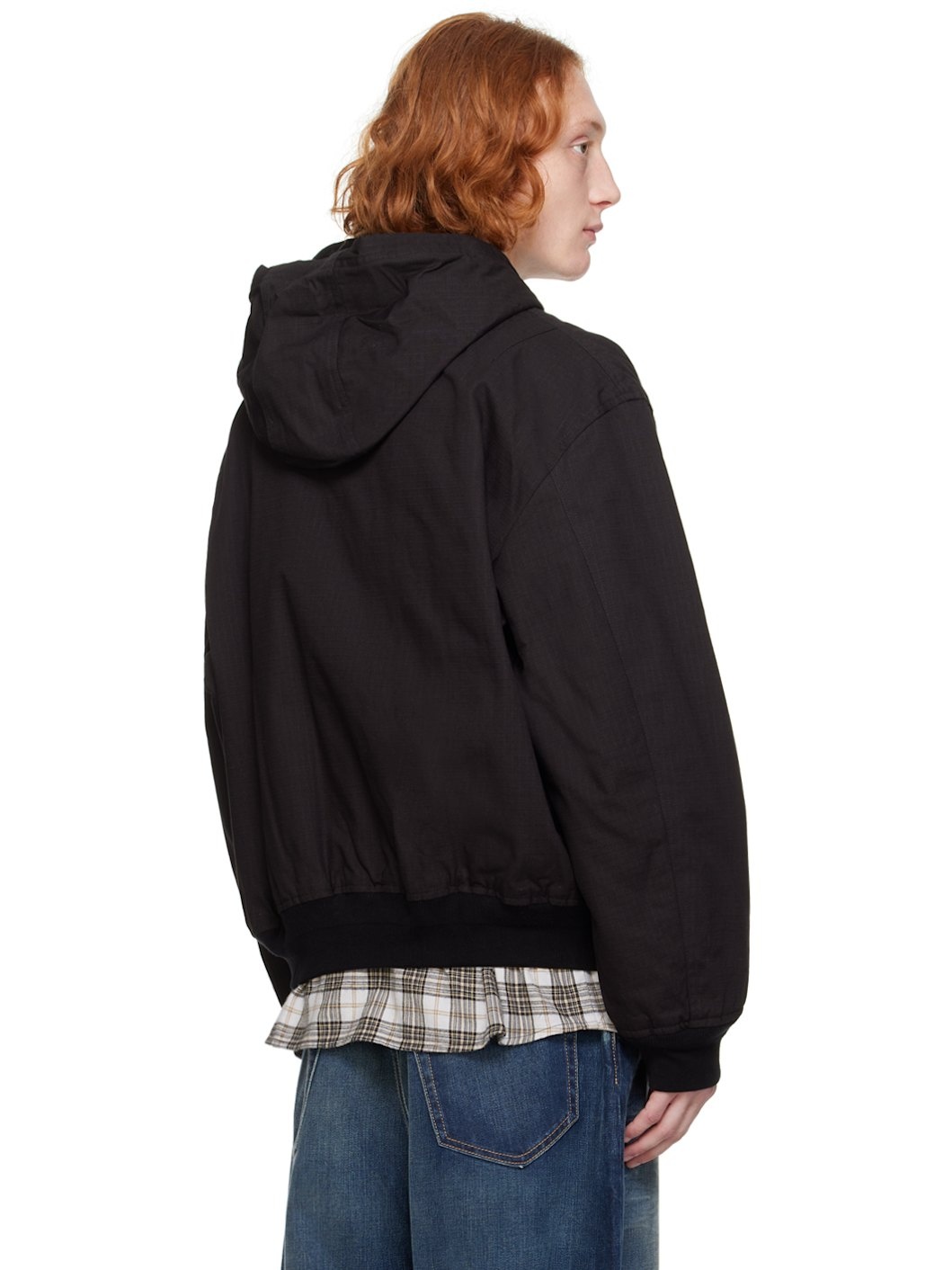 Acne Studios Black Drawstring Jacket | ssense | REVERSIBLE