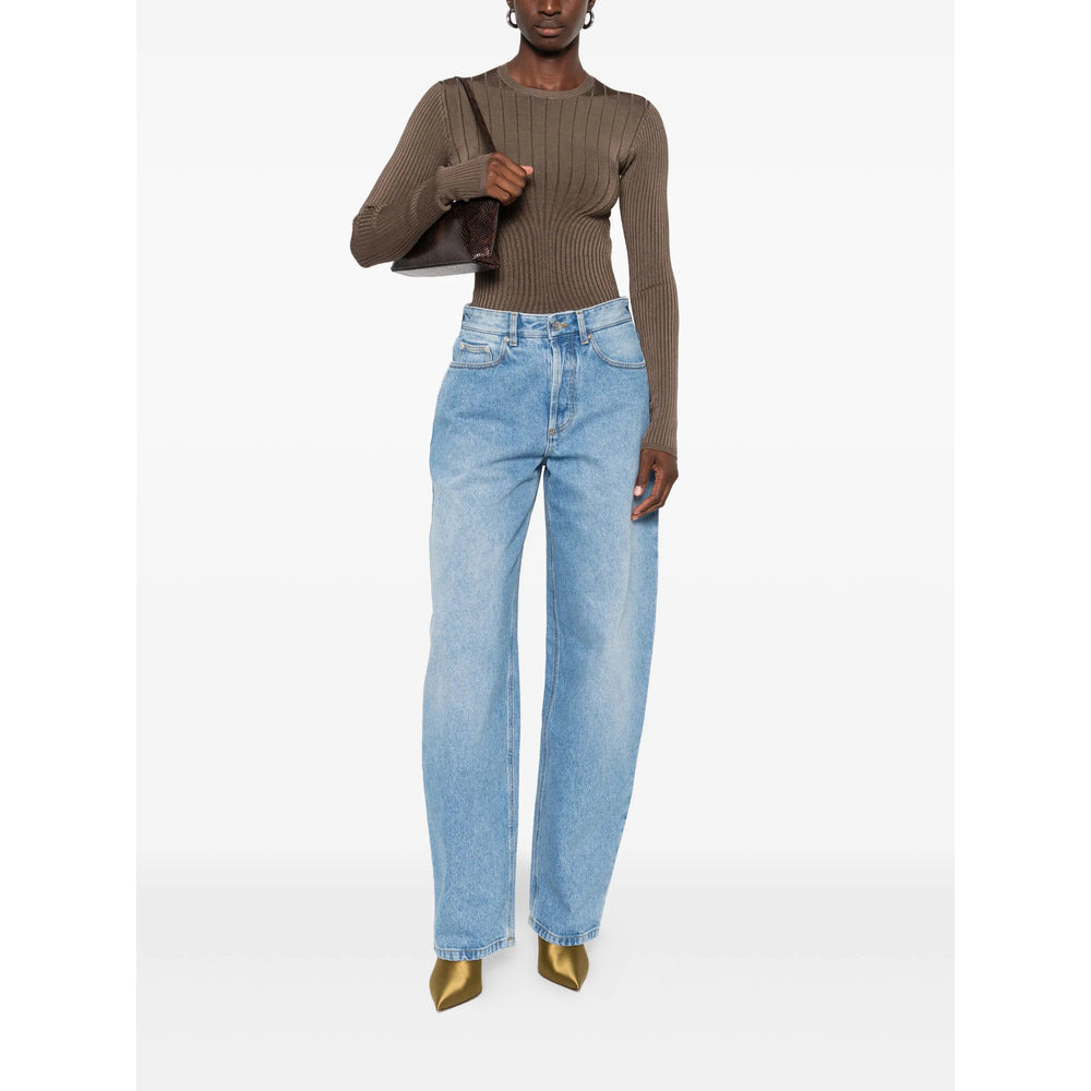 Mugler Blue Trousers - High-Waisted Trousers Women - 4