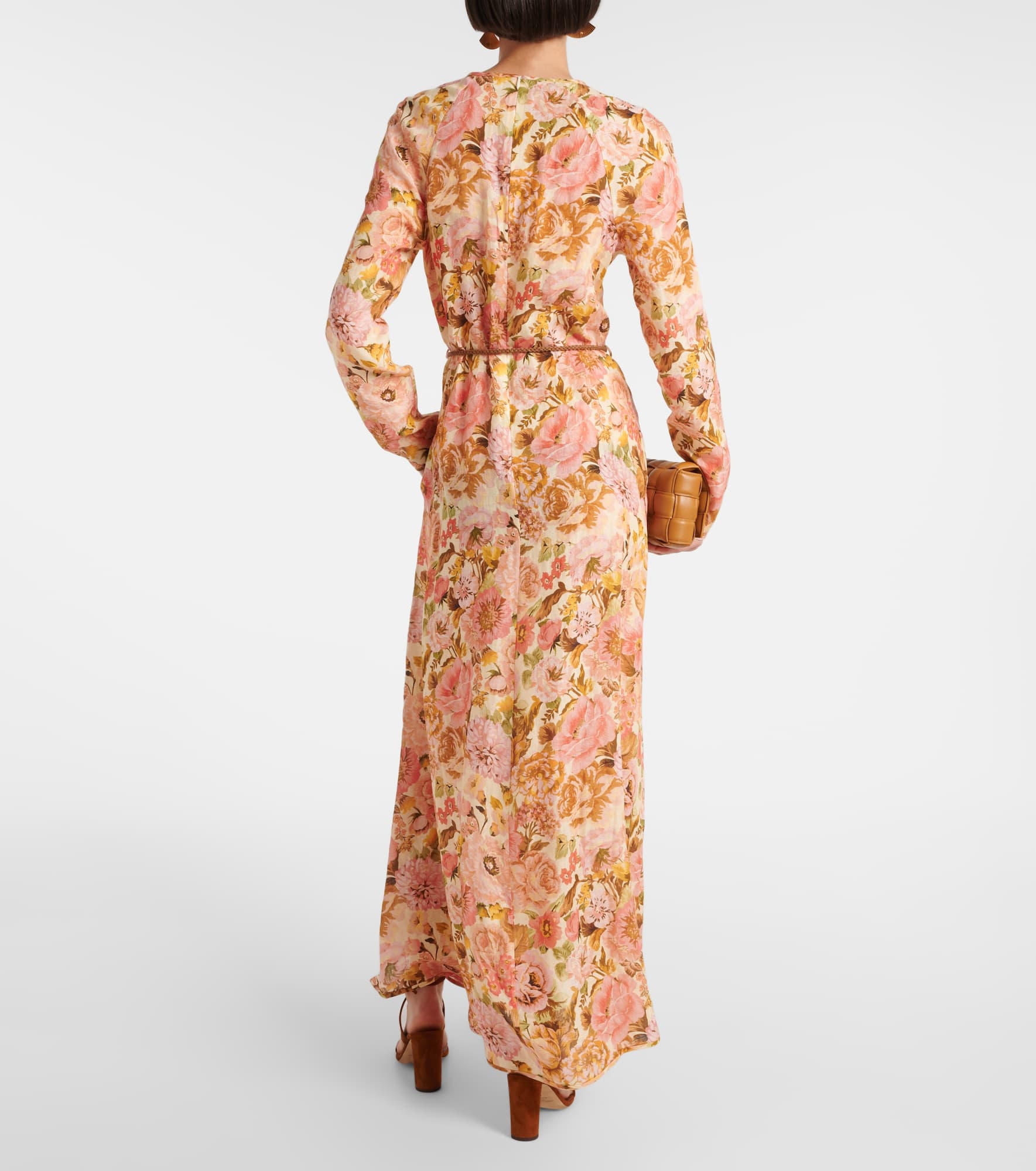 Floral linen maxi dress - 3