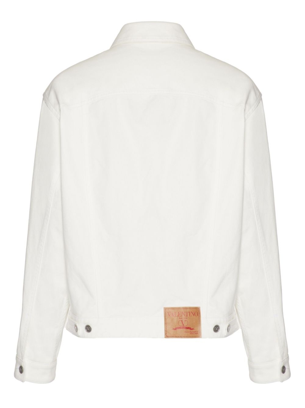 logo-plaque denim jacket - 2