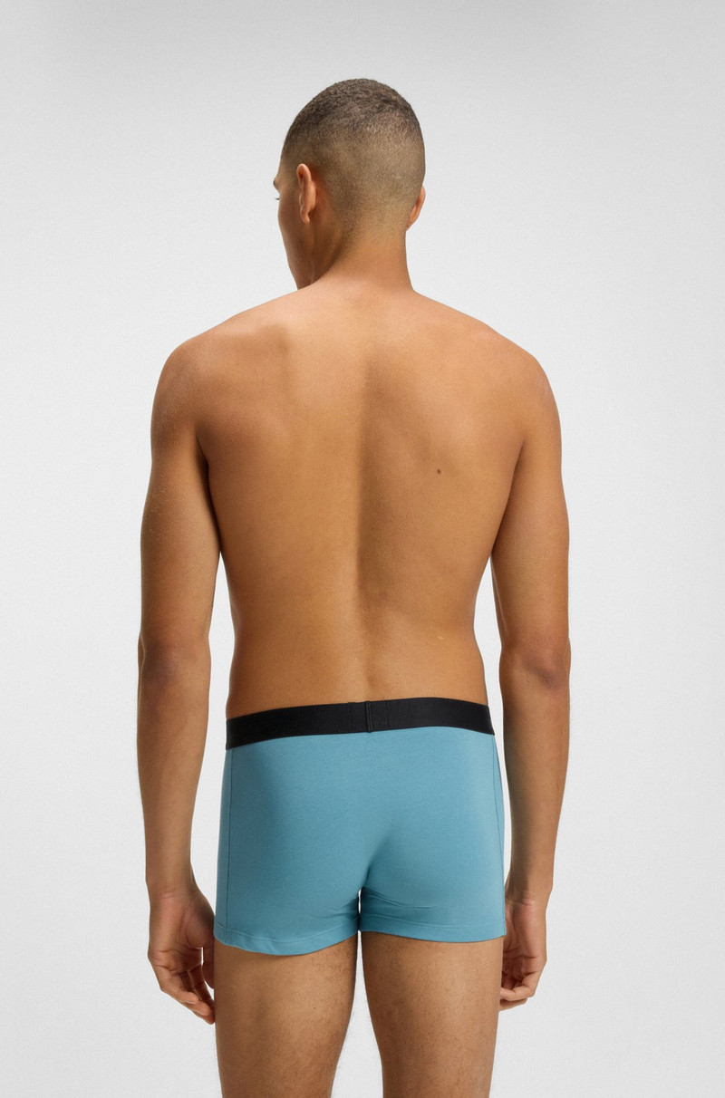 BOSS THREE-PACK OF STRETCH-COTTON TRUNKS WITH LOGO WAISTBANDS outlook