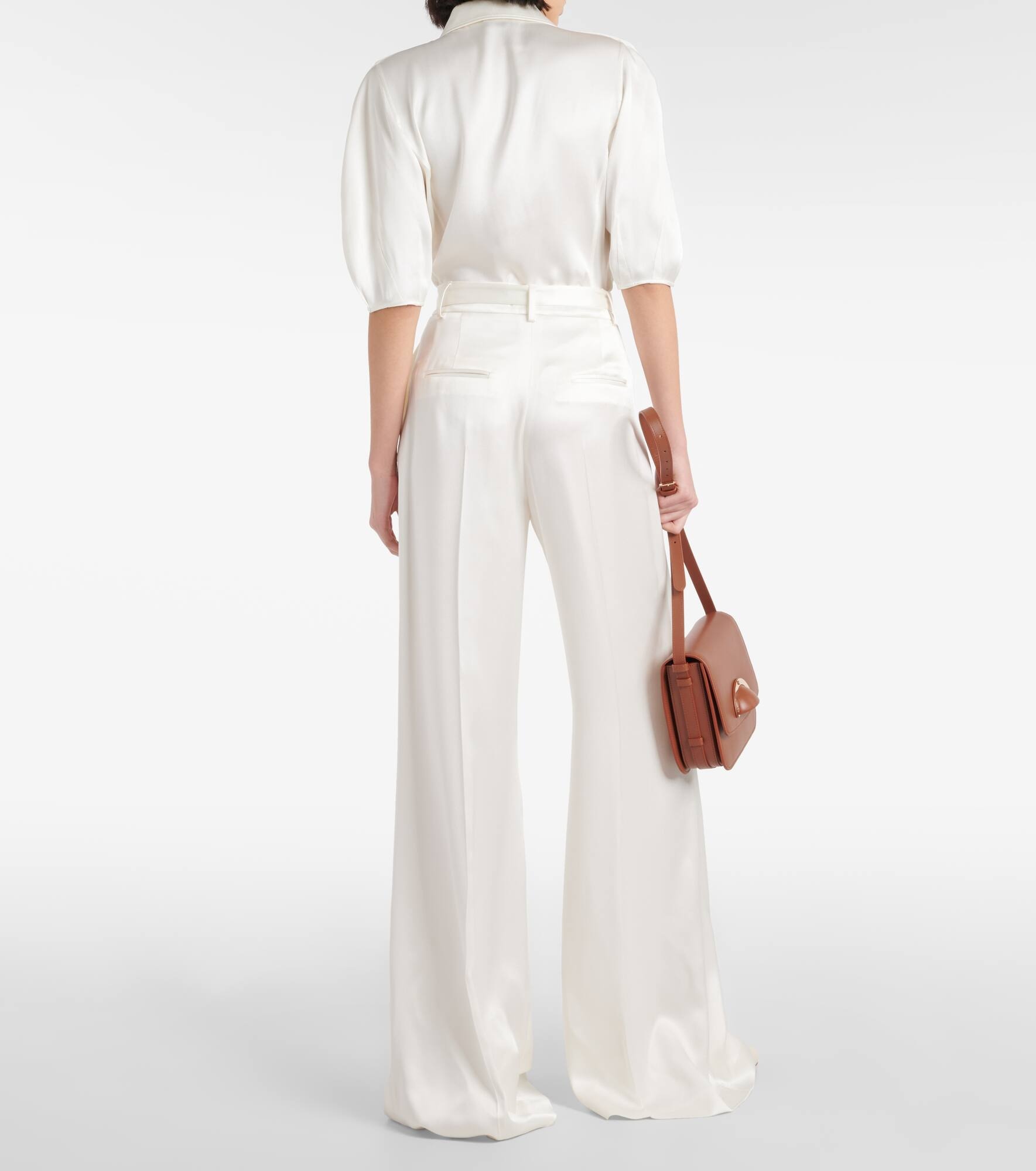 Mabon high-rise silk wide-leg pants - 3