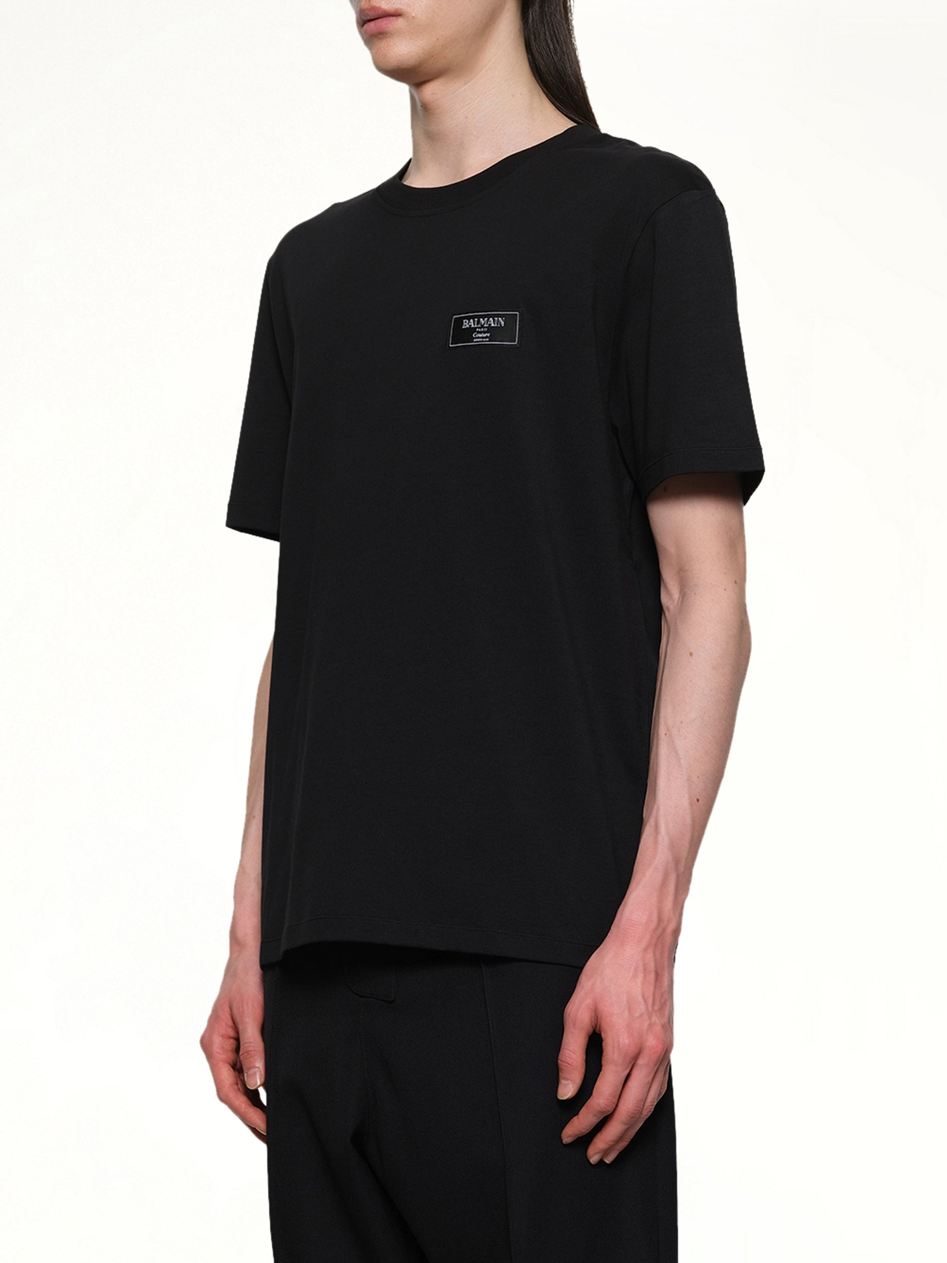 Couture Label Regular T-Shirt in Black - 3