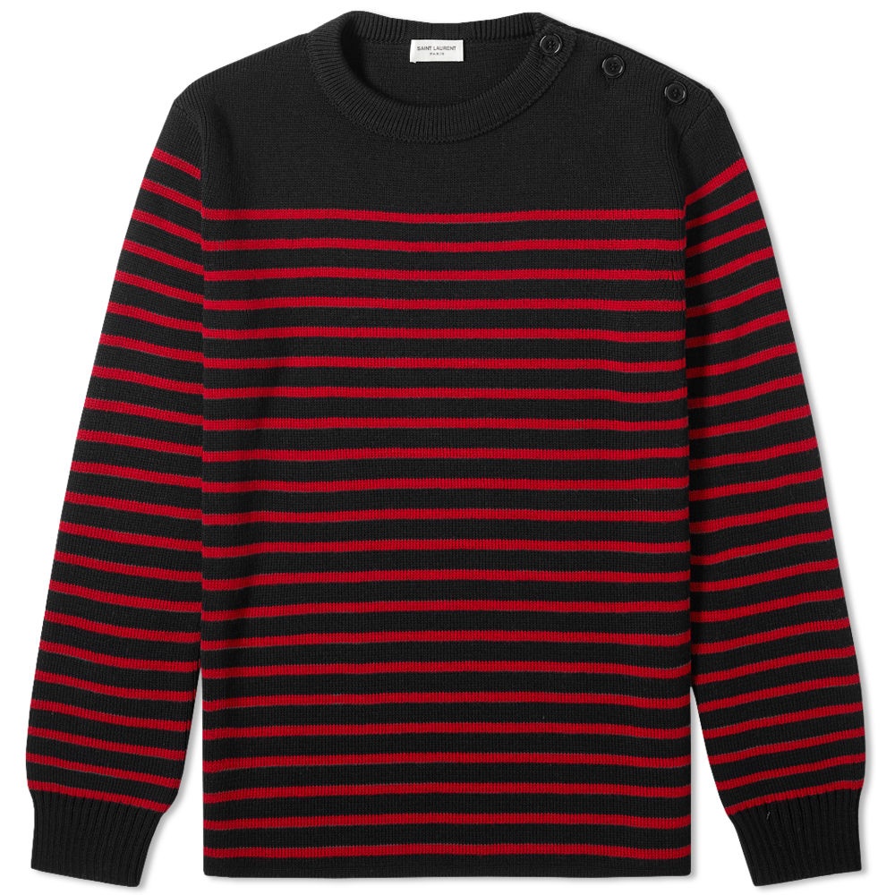 Saint Laurent Stripe Sailor Crew Knit - 1