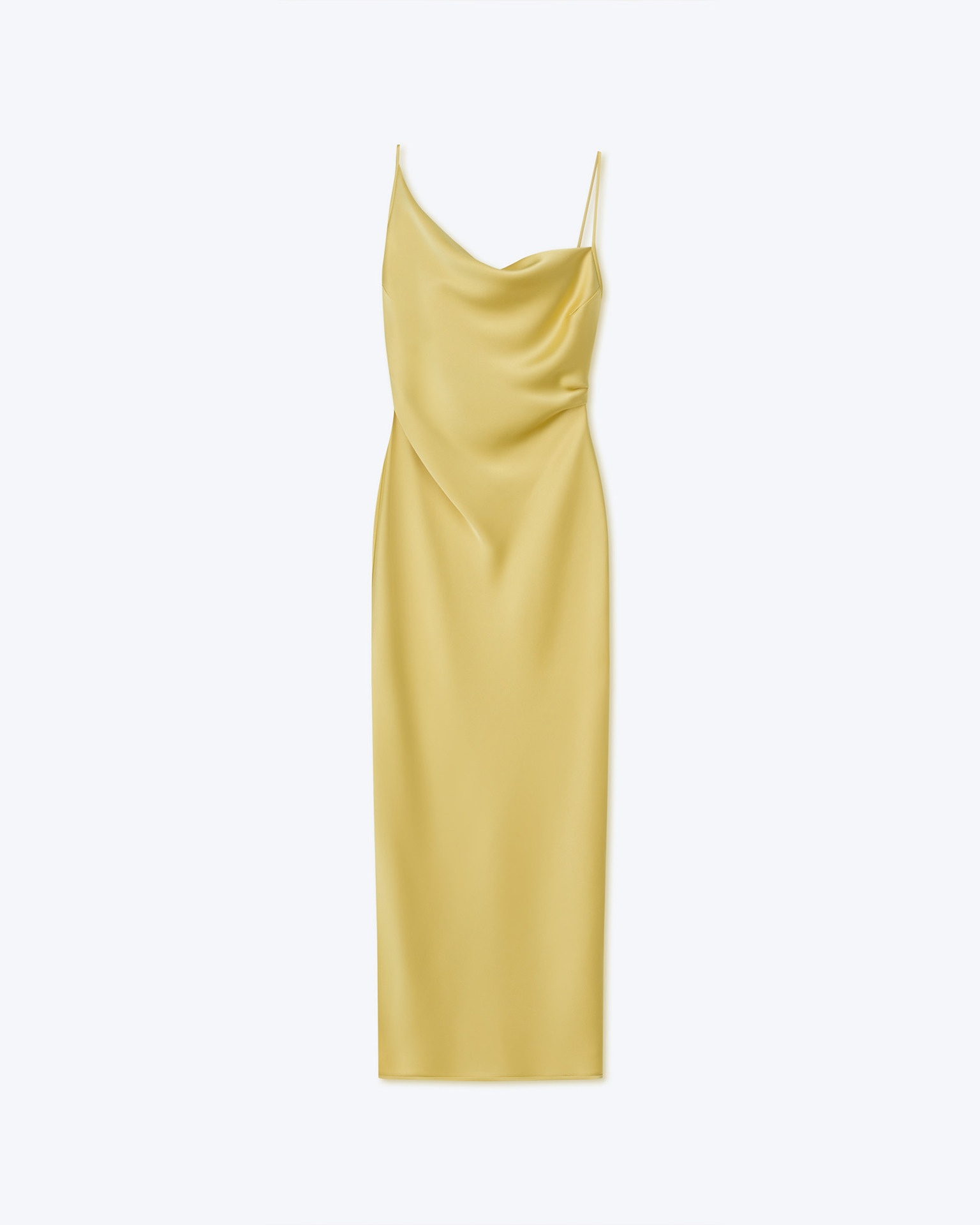 LENNIE - Slip satin midi dress - Yellow - 1