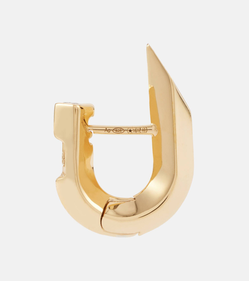 Burberry Hollow Spike gold-plated sterling silver earrings outlook