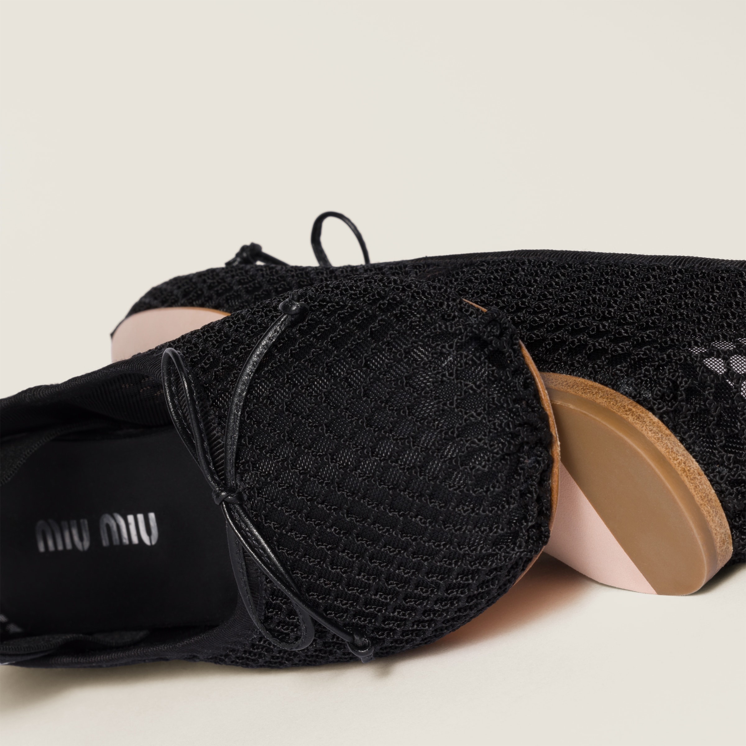 Miu Miu Mesh fabric ballerinas | REVERSIBLE