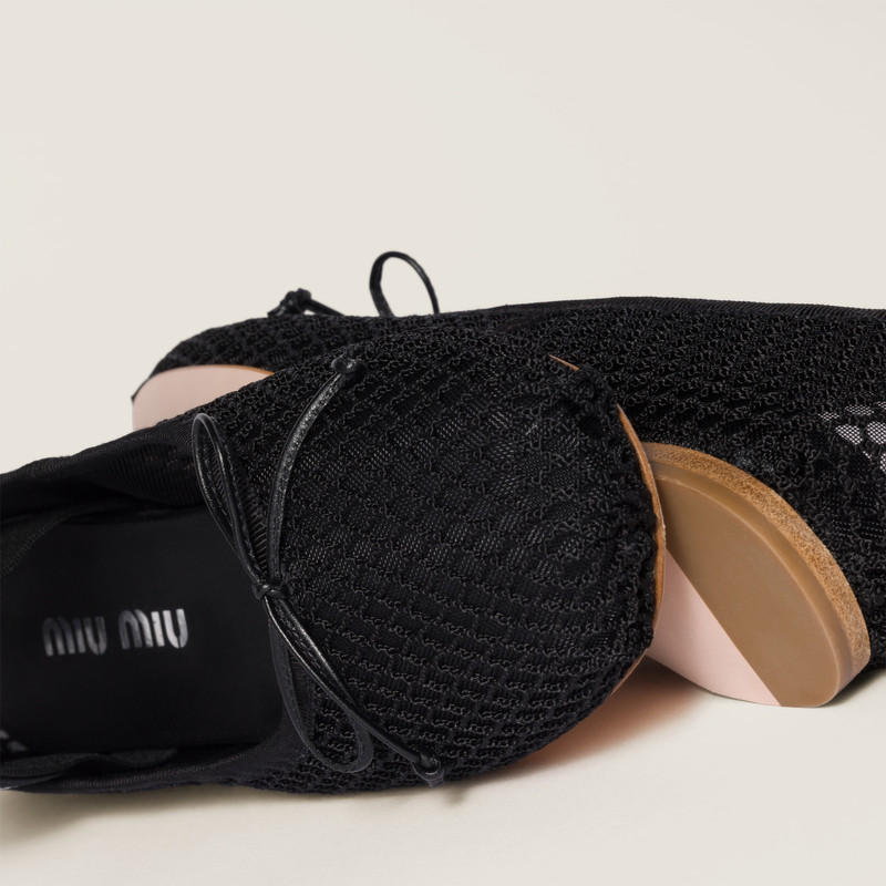 Miu Miu Mesh fabric ballerinas outlook