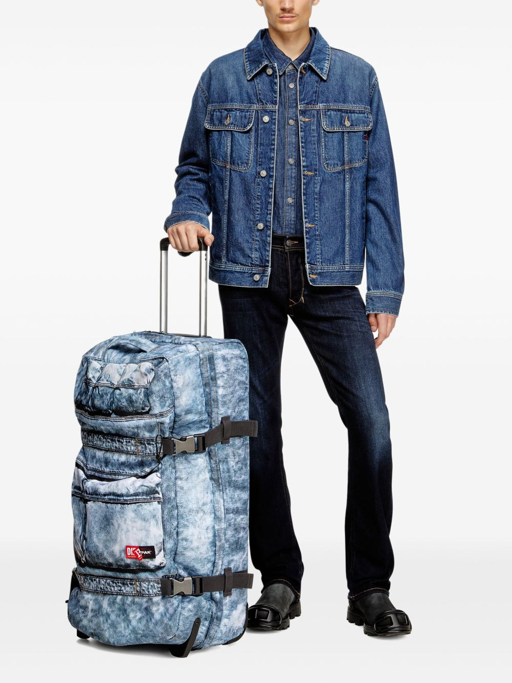 x Eastpak denim-effect wheeled trolley - 2