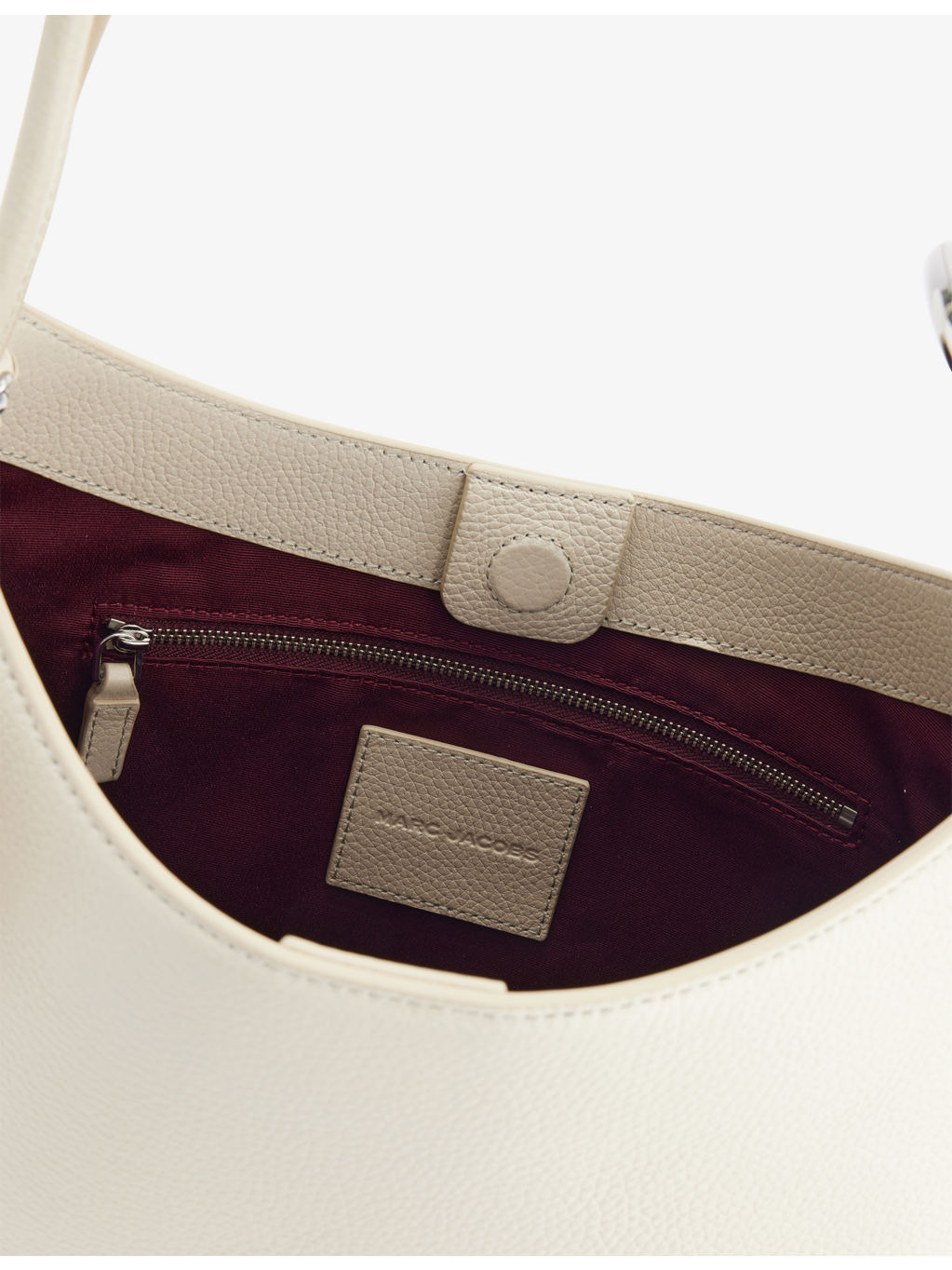 Large Crescent Leather Tote Bag - 6