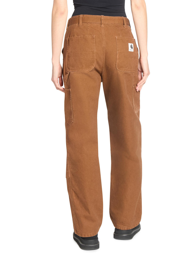 Women's Sacai x Carhartt WIP Duck Cotton Cargo Pants - Dark Beige 5