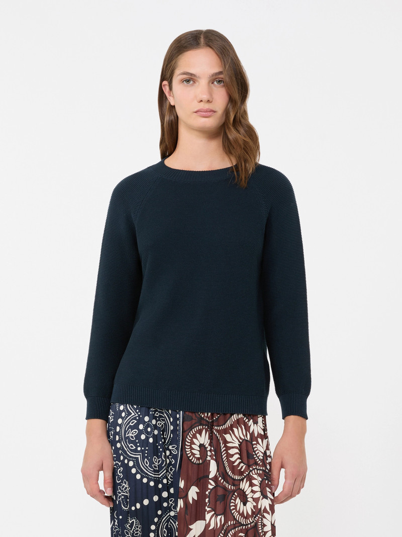 AERE Cotton sweater - NAVY 3