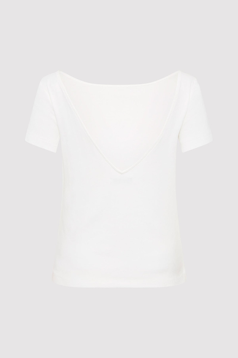 ST. AGNI Organic Cotton Ballet Top - White outlook
