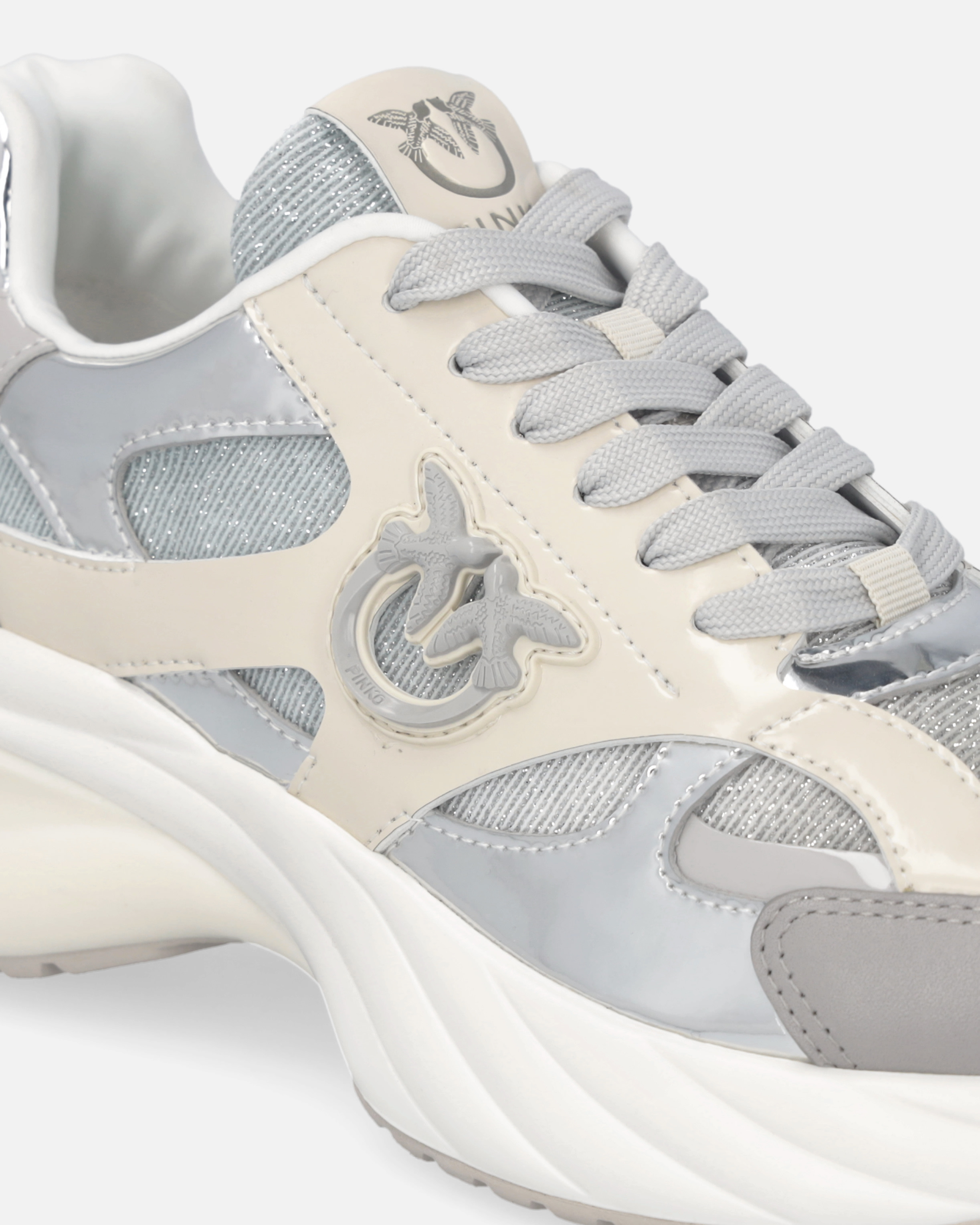 GLITTERY SNEAKERS WITH LOVE BIRDS LOGO - 4