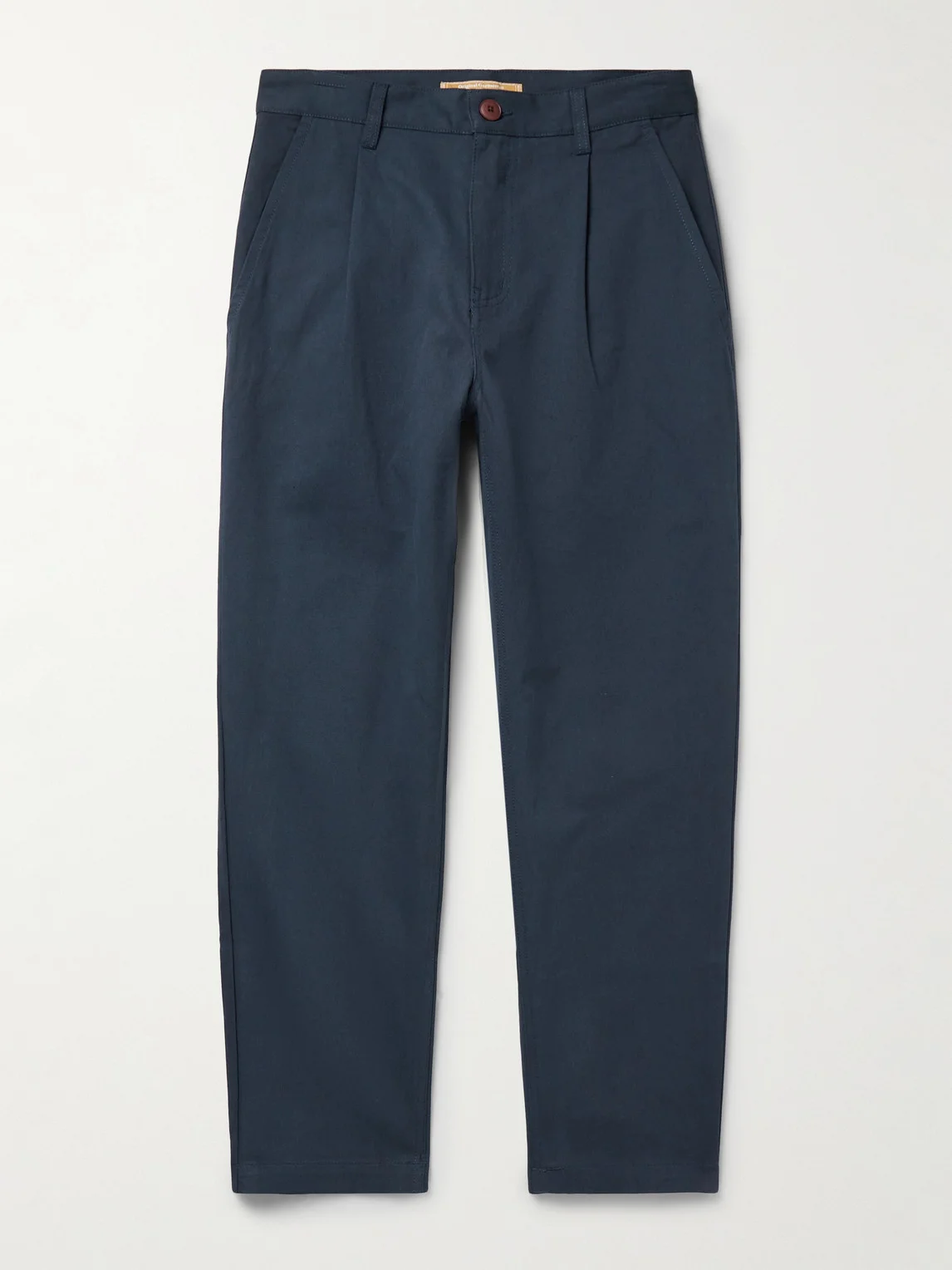Haworth Tapered Cropped Pleated Cotton-Twill Trousers - 1