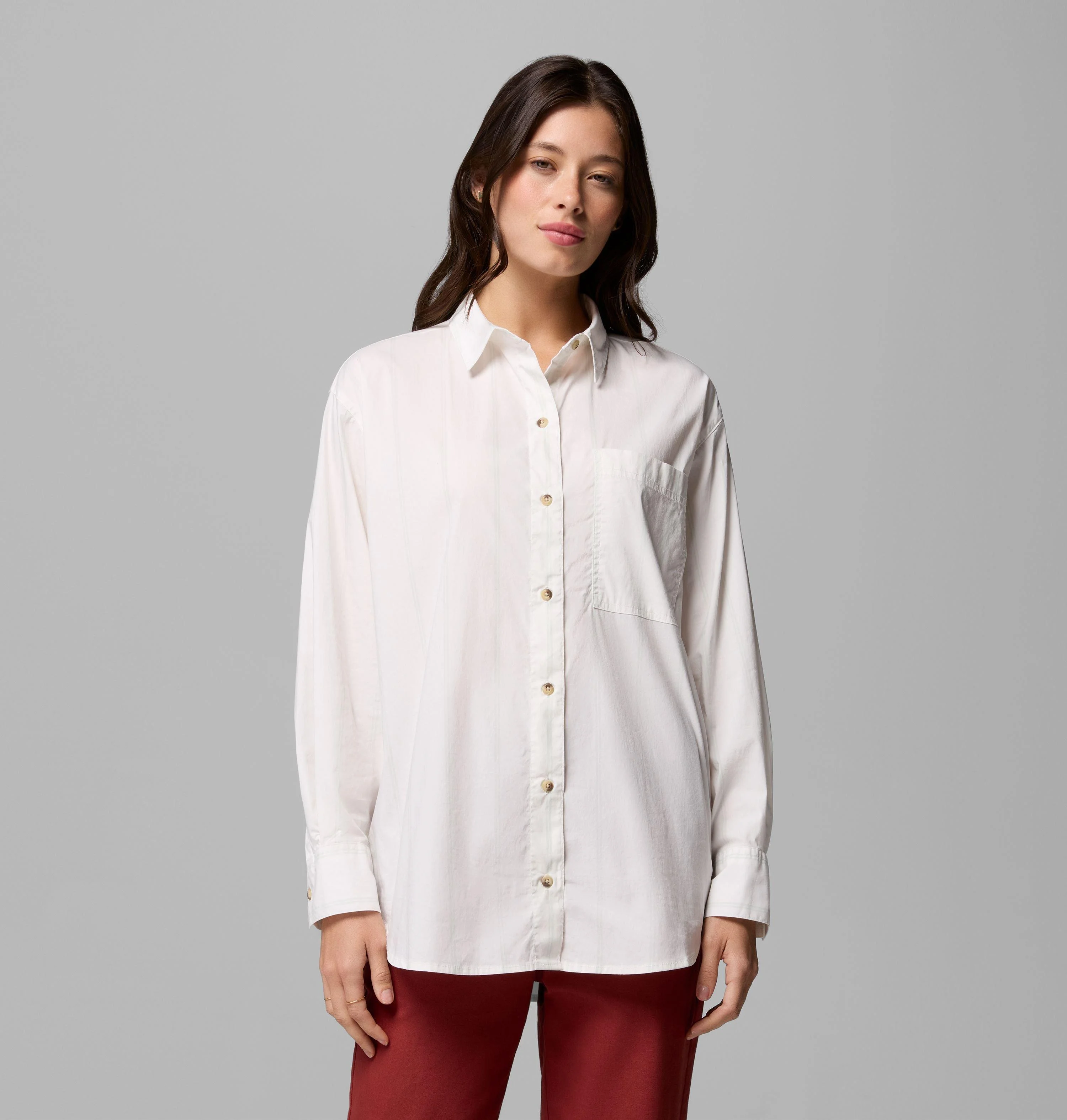 Women's Bijou Hills Oversized Long Sleeve Woven Shirt - 1