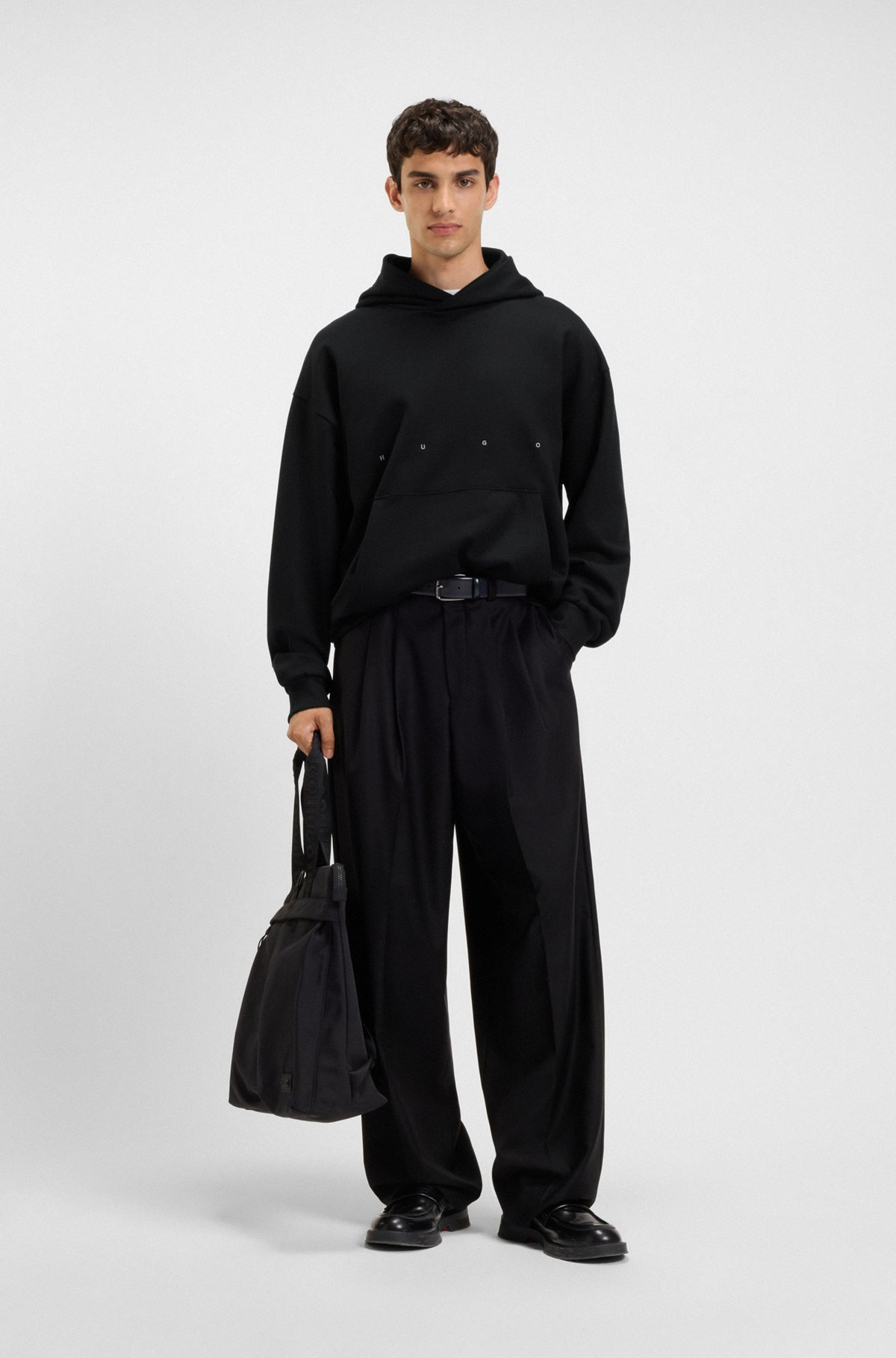 HUGO X APOH OVERSIZED HOODIE IN COTTON TERRY WITH BALLERINA ARTWORK - 4
