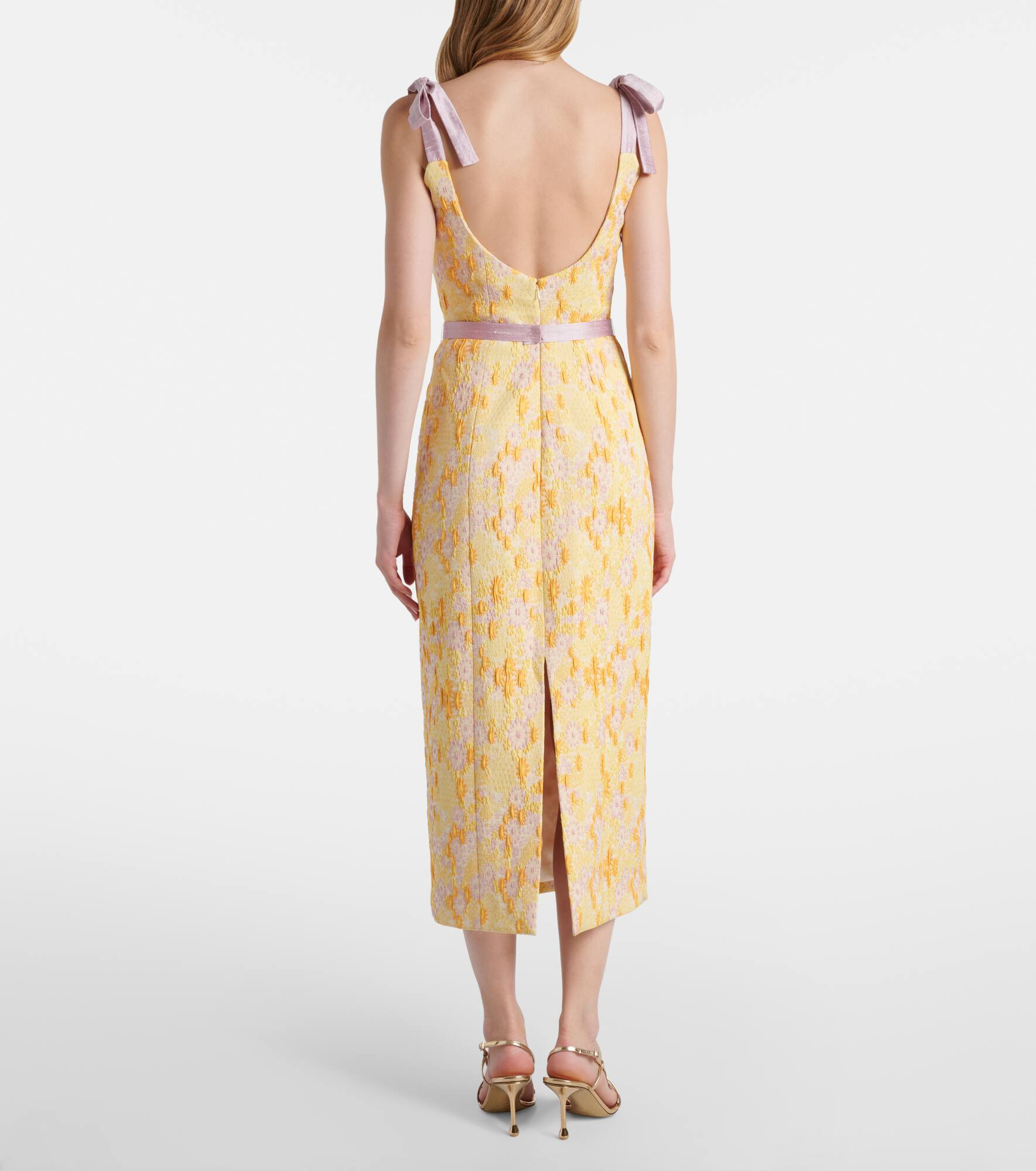 Acacia embroidered brocade corset dress - 3