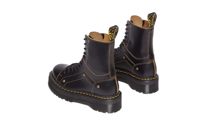 Dr. Martens (WMNS) Dr. Martens Jadon Decon Smooth Platform Leather Boot 'Black' 31211001 outlook