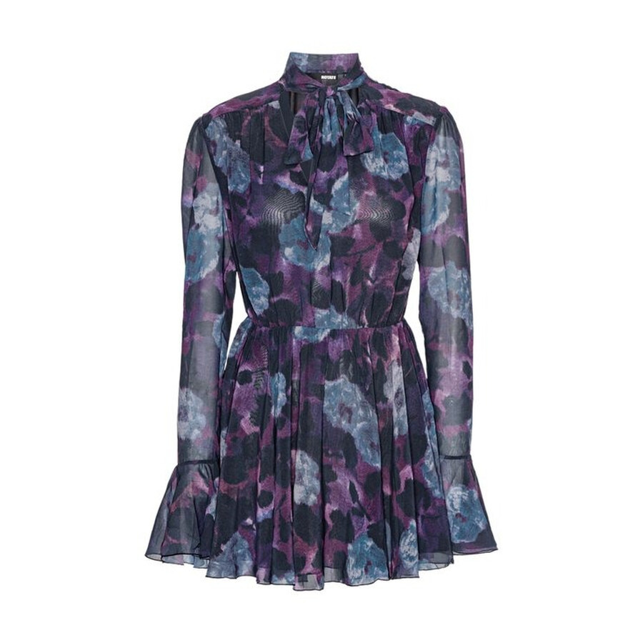Rotate Ladies Parachute Purple Chiffon Flowy Mini Dress - 5