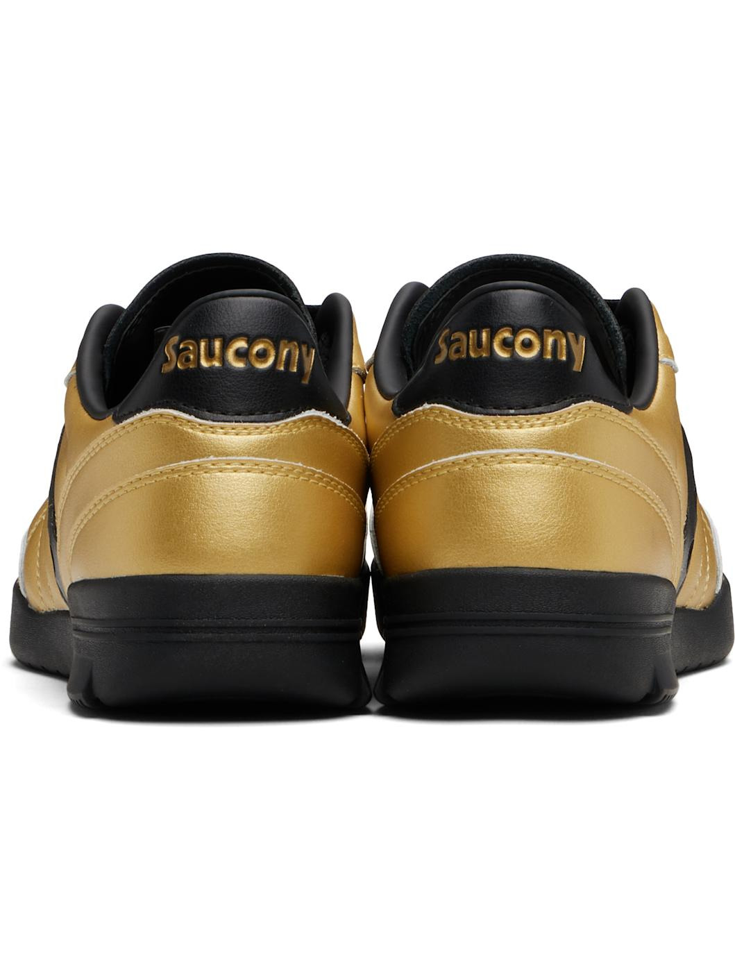 Gold & Black 586i Leather Sneakers - 2