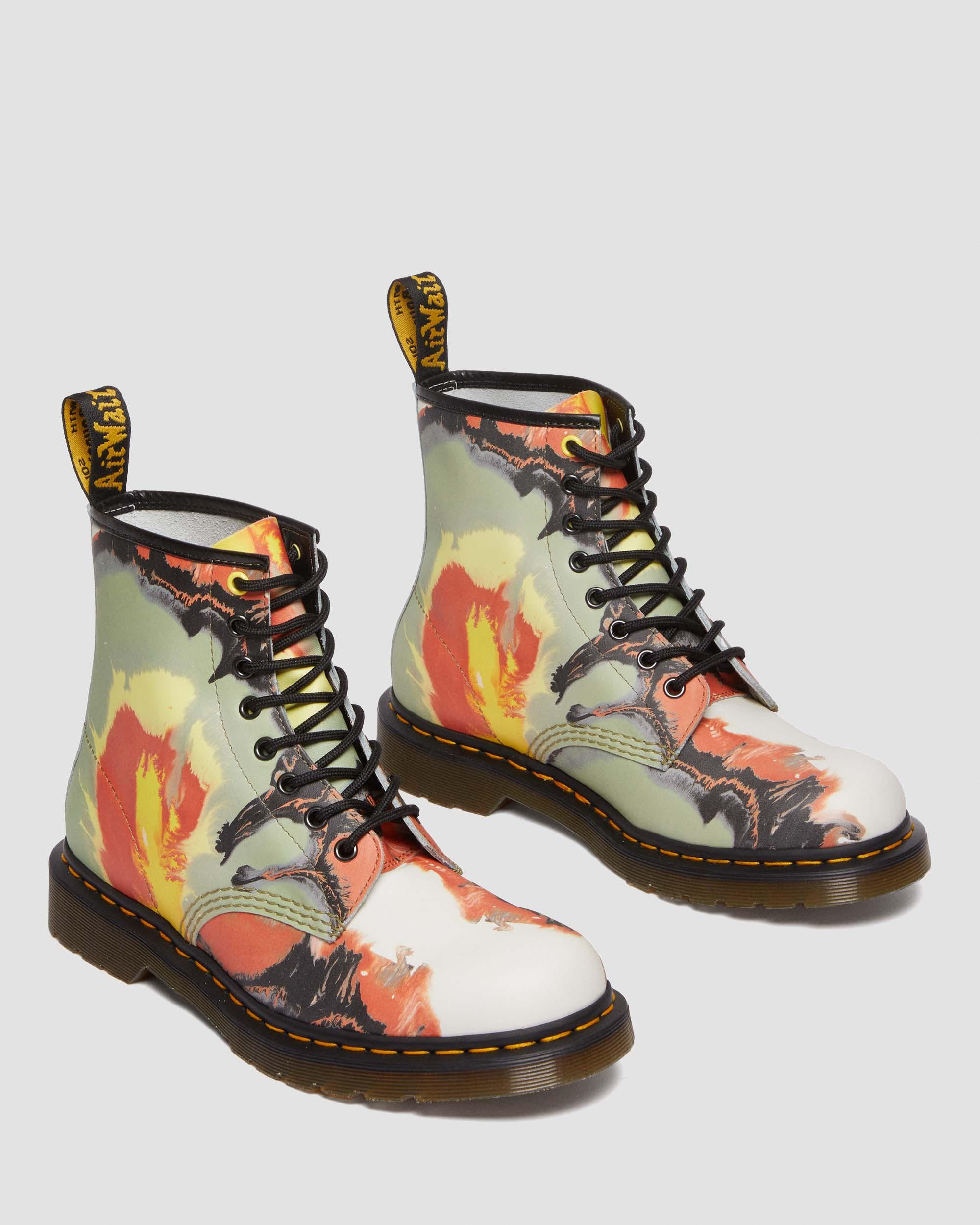 1460 Tate 'Volcanic Flare' Leather Lace Up Boots - 7