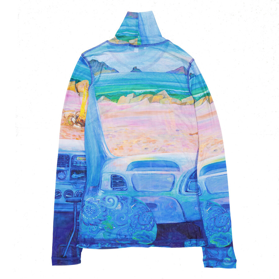 JW Anderson Graphic-Print Roll-Neck Knitted Top - 6