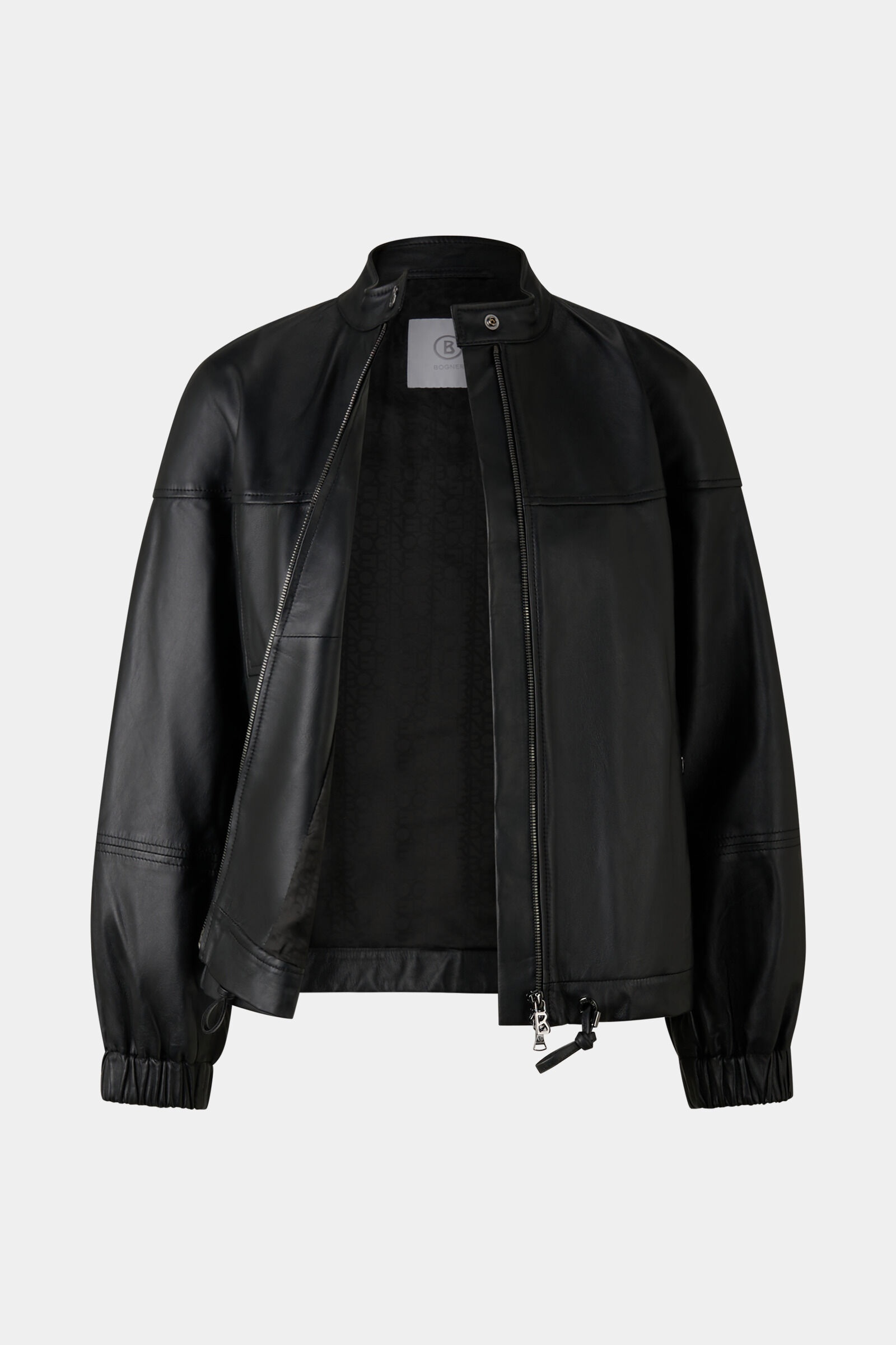 Carol Leather blouson in Black - 7