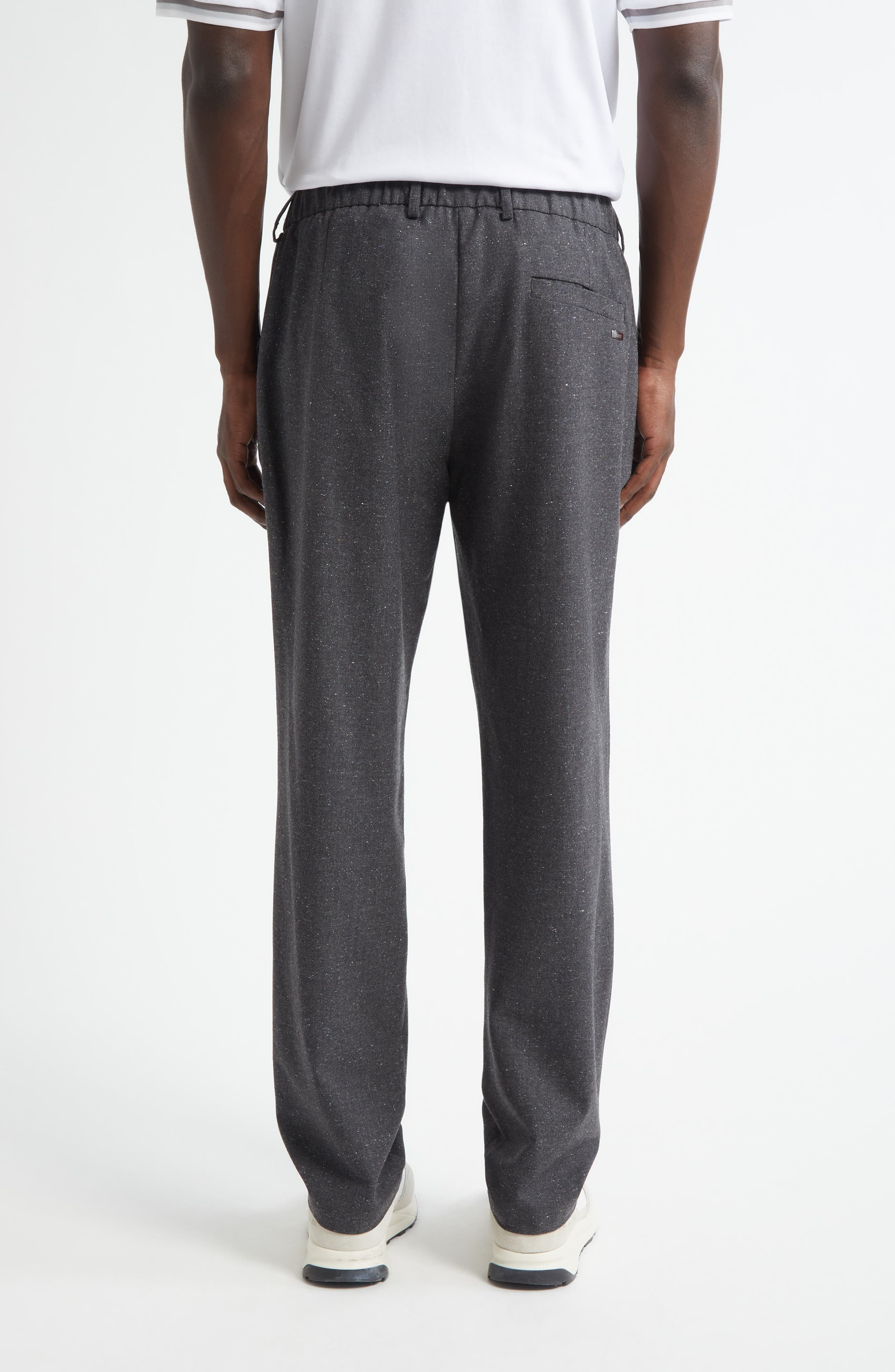 Herno Drawstring Waist Wool Blend Knickerbocker Trousers in Charcoal at Nordstrom - 3