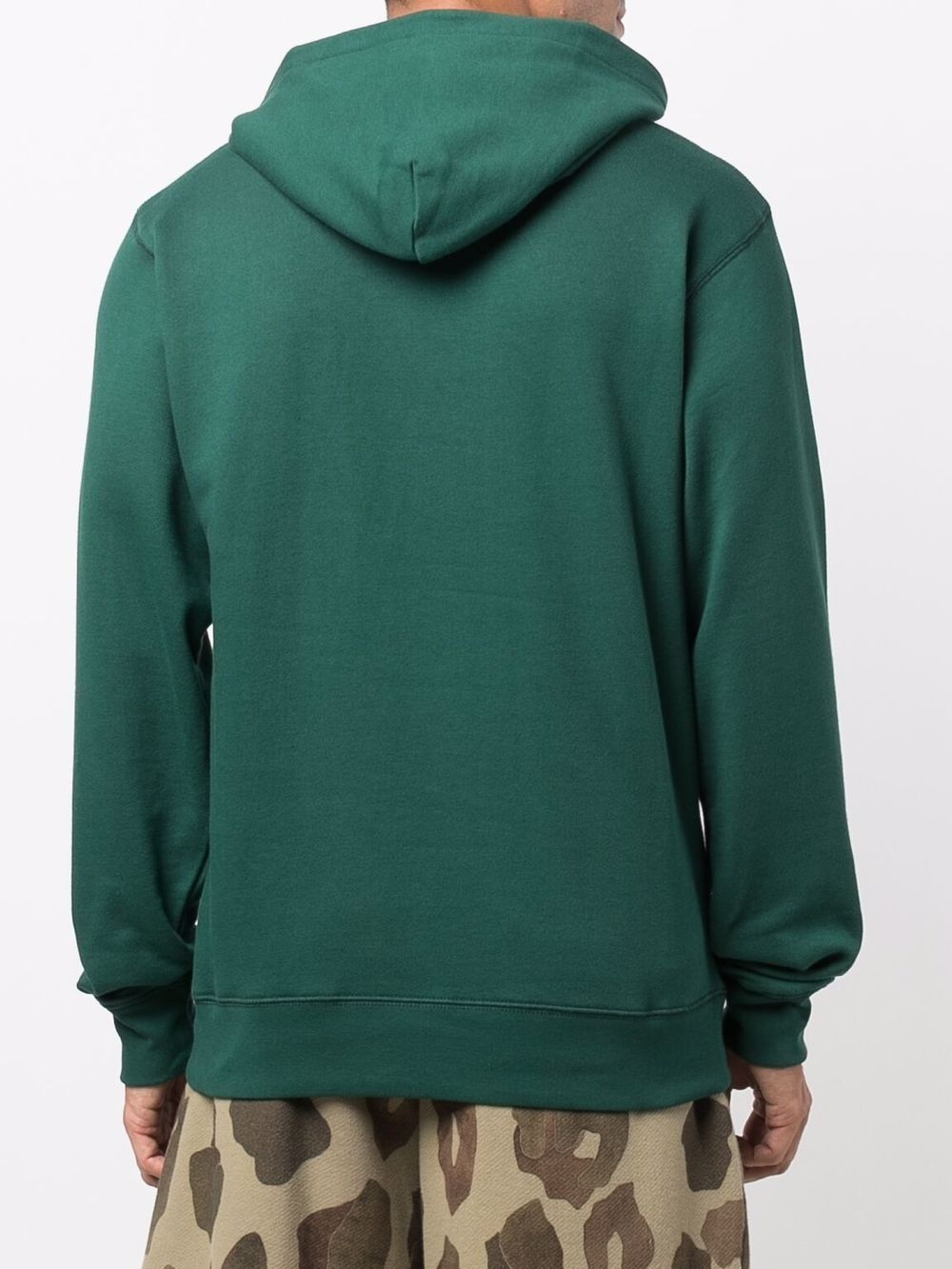 logo-print cotton hoodie - 4
