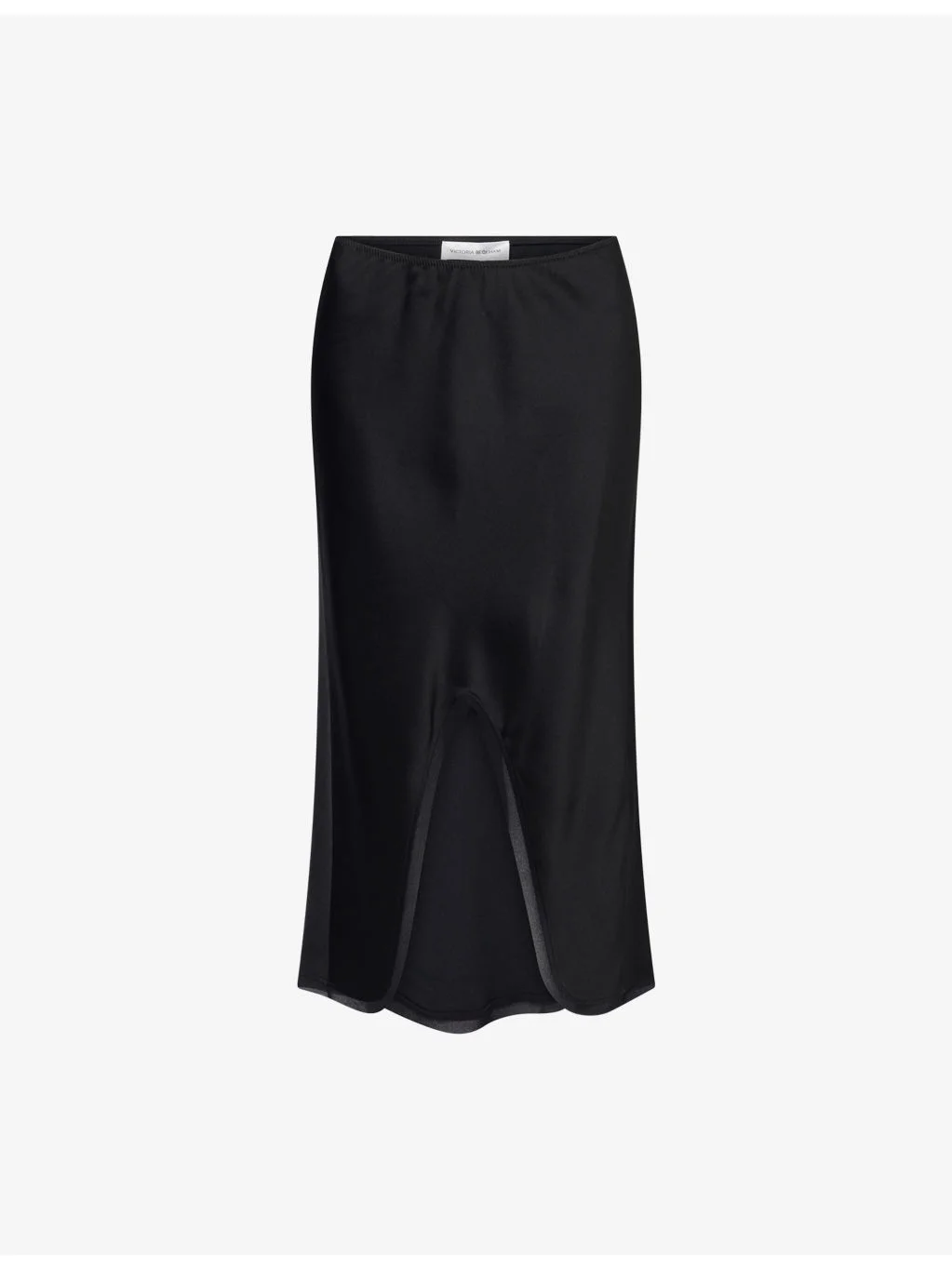 Split Detail Satin Midi Skirt - 1